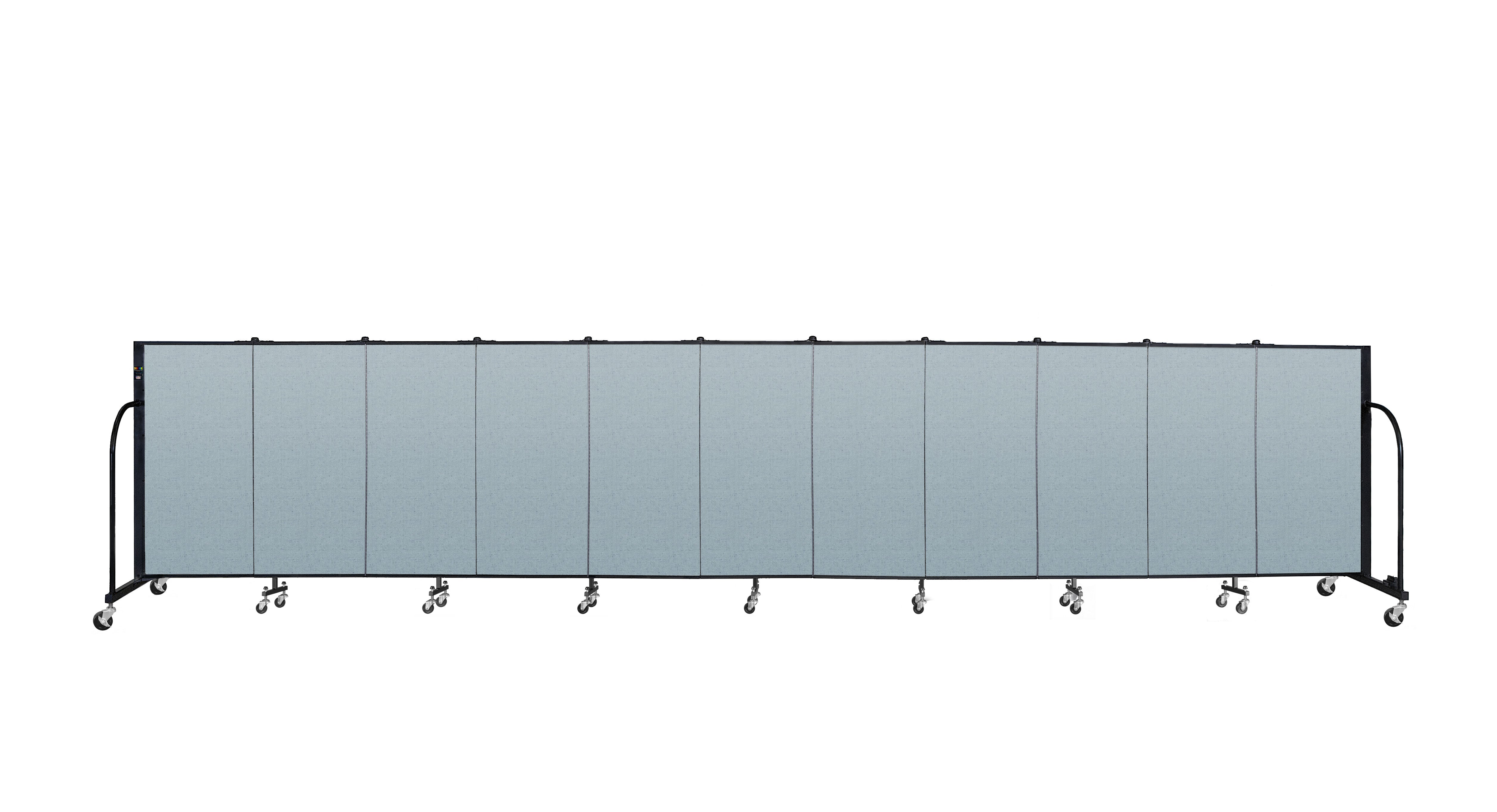 Signature Room Divider - 4'H x 20' 5"L - 11 Panel, Blue Tide, Vinyl
