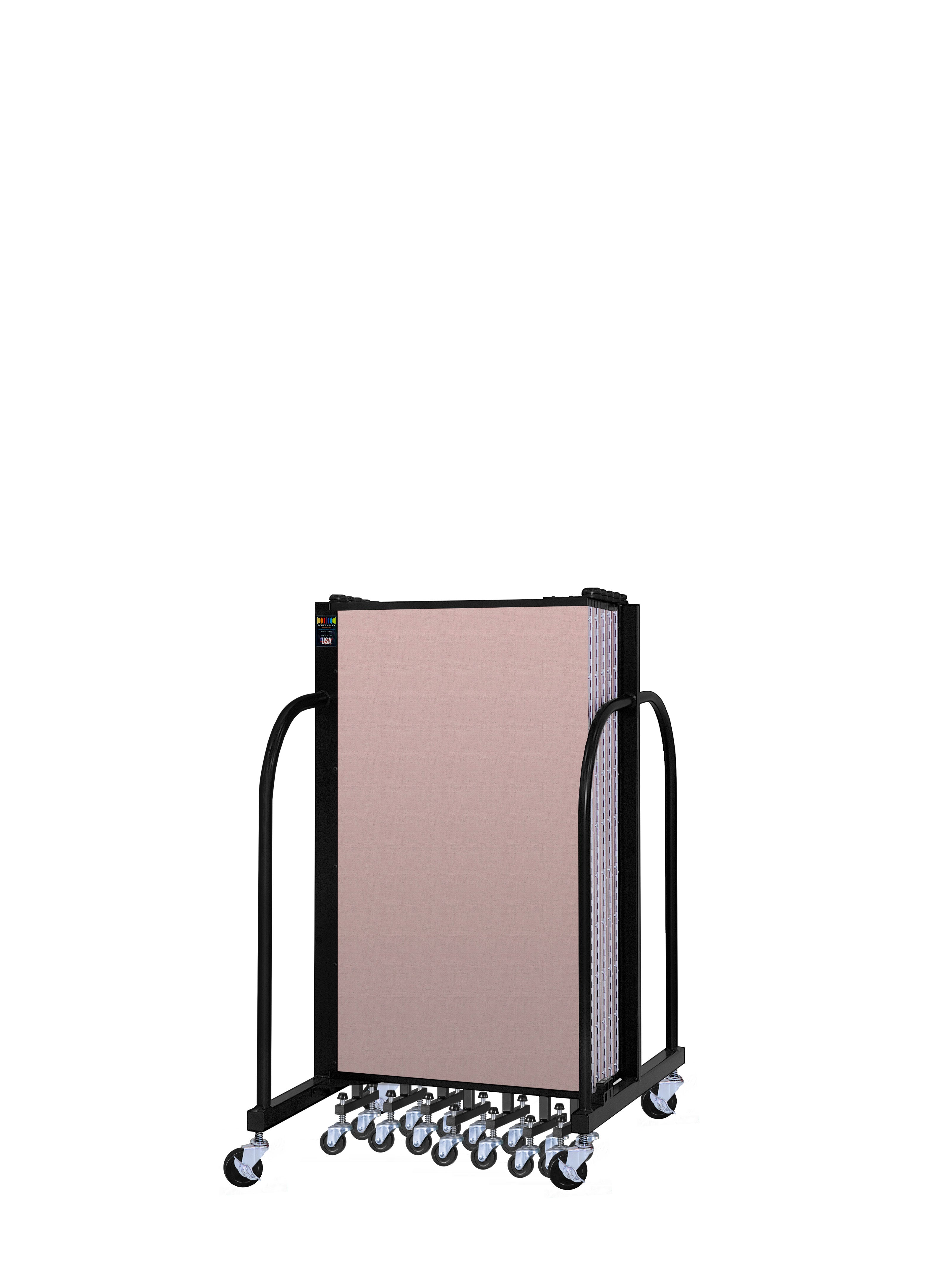 Signature Room Divider - 4'H x 20' 5"L - 11 Panel, Rasberry, Vinyl