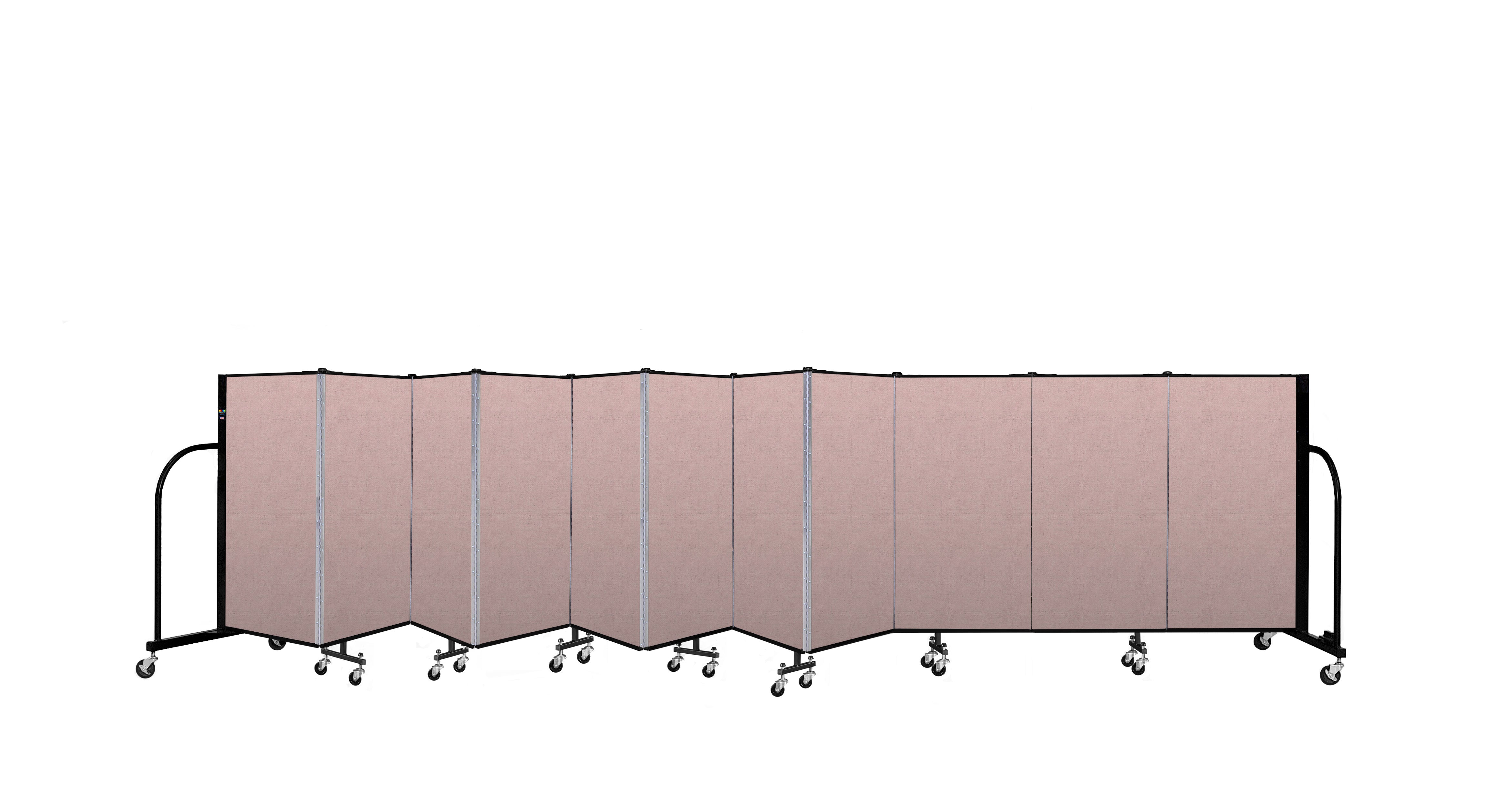 Signature Room Divider - 4'H x 20' 5"L - 11 Panel, Rasberry, Vinyl