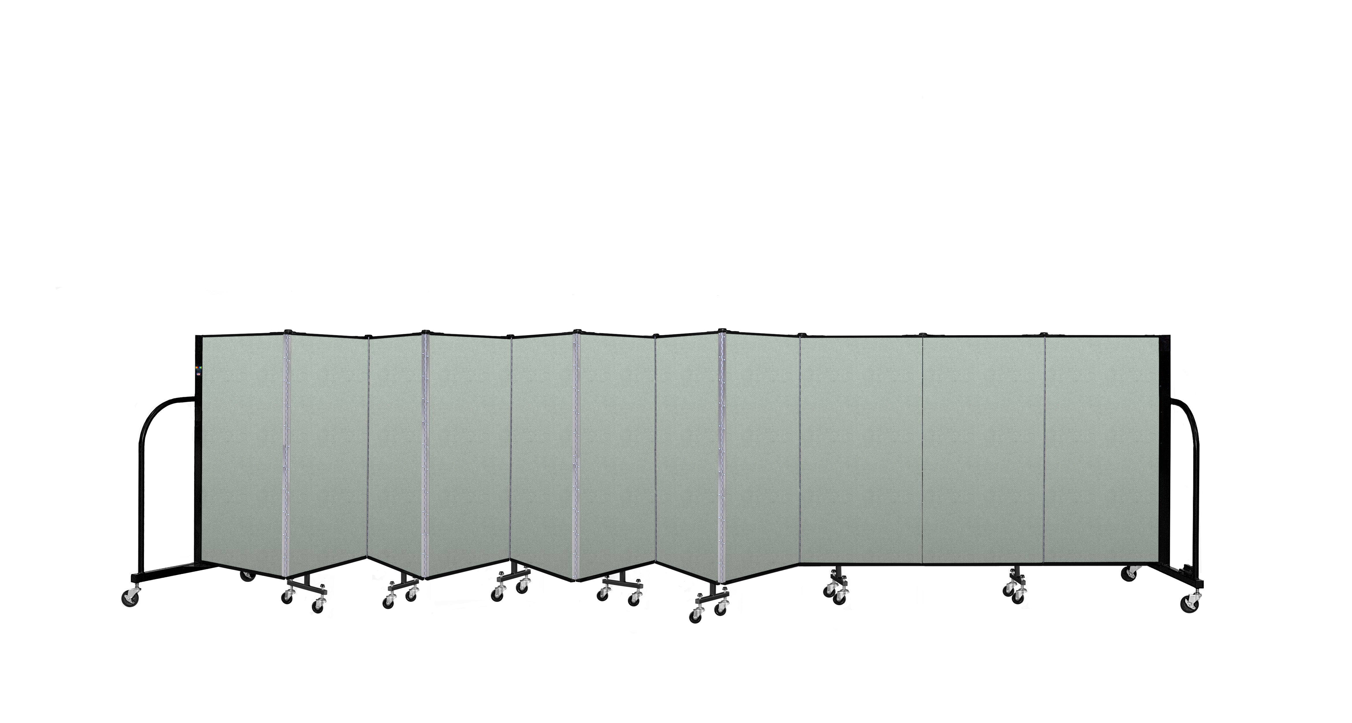 Signature Room Divider - 4'H x 20' 5"L - 11 Panel, Mint, Vinyl