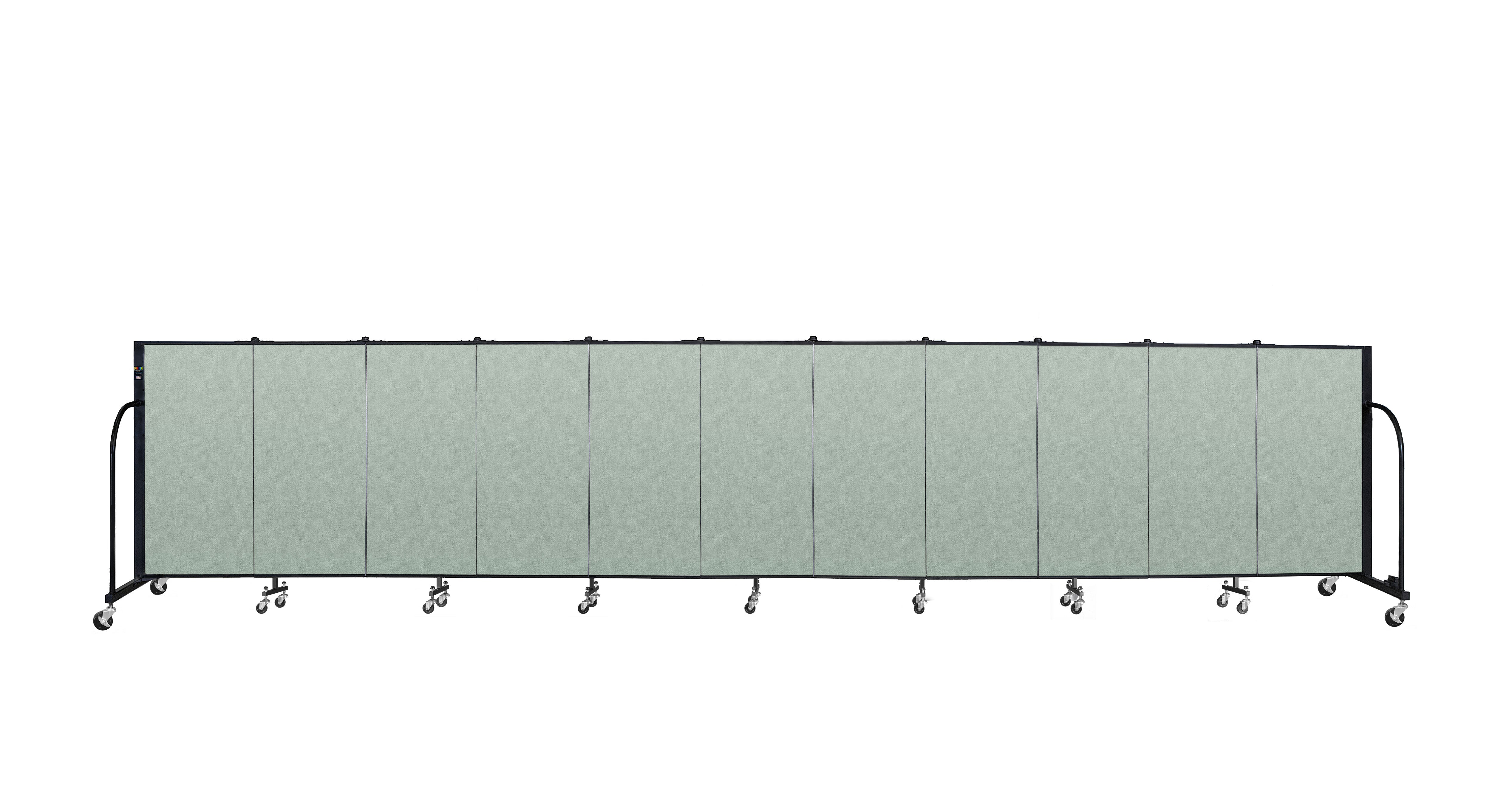 Signature Room Divider - 4'H x 20' 5"L - 11 Panel, Mint, Vinyl