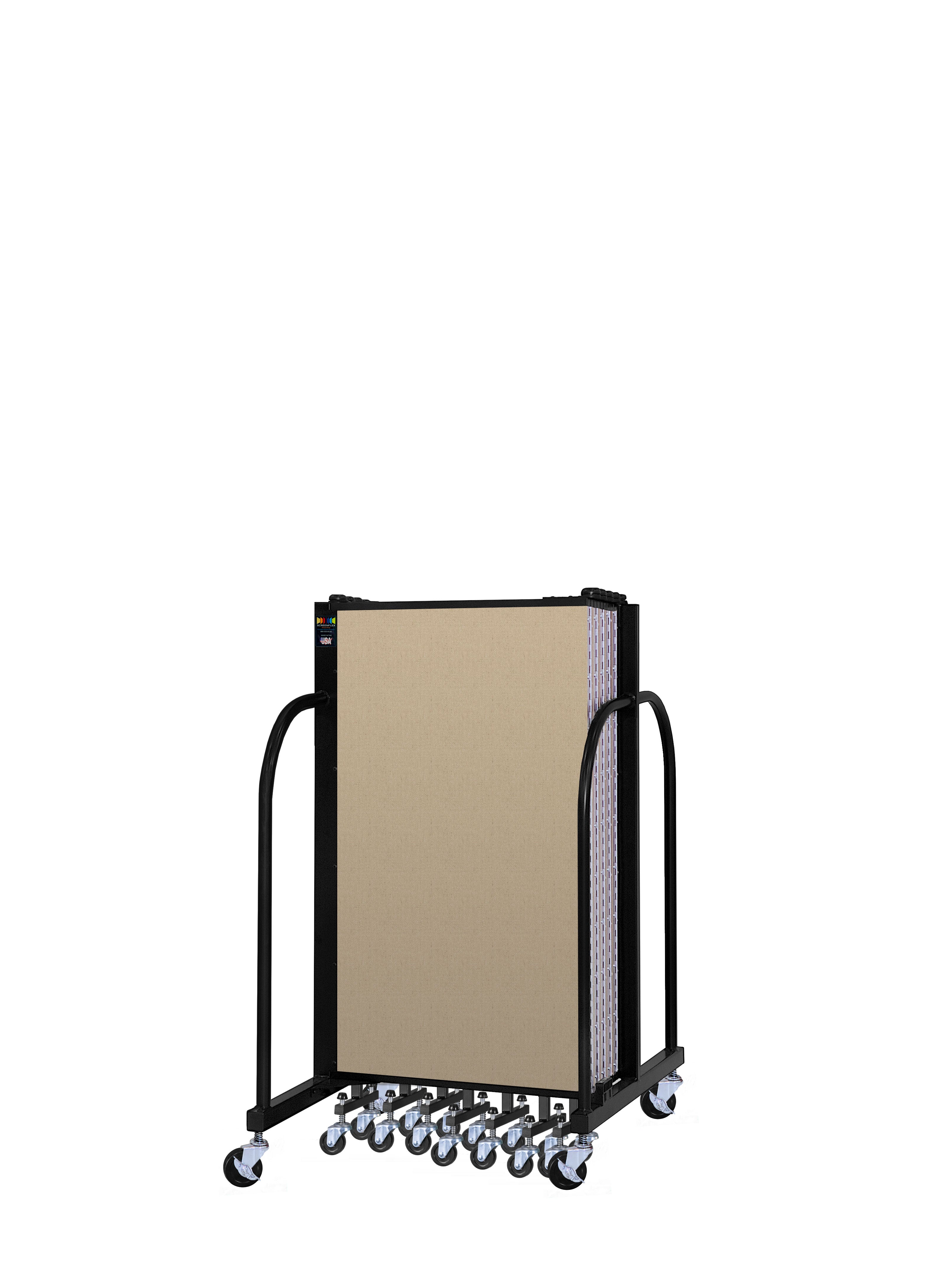 Signature Room Divider - 4'H x 20' 5"L - 11 Panel, Sandalwood, Vinyl
