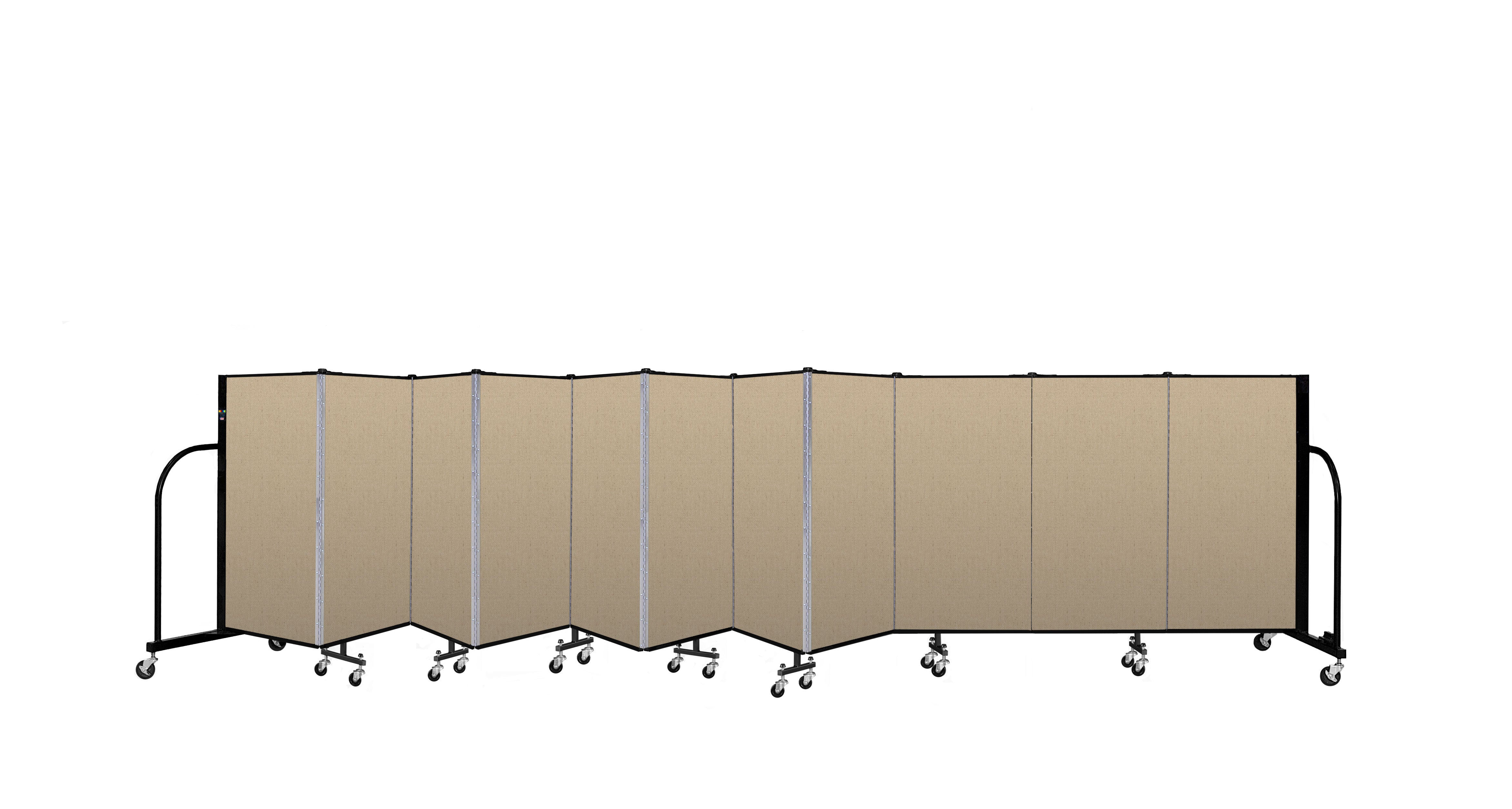 Signature Room Divider - 4'H x 20' 5"L - 11 Panel, Sandalwood, Vinyl