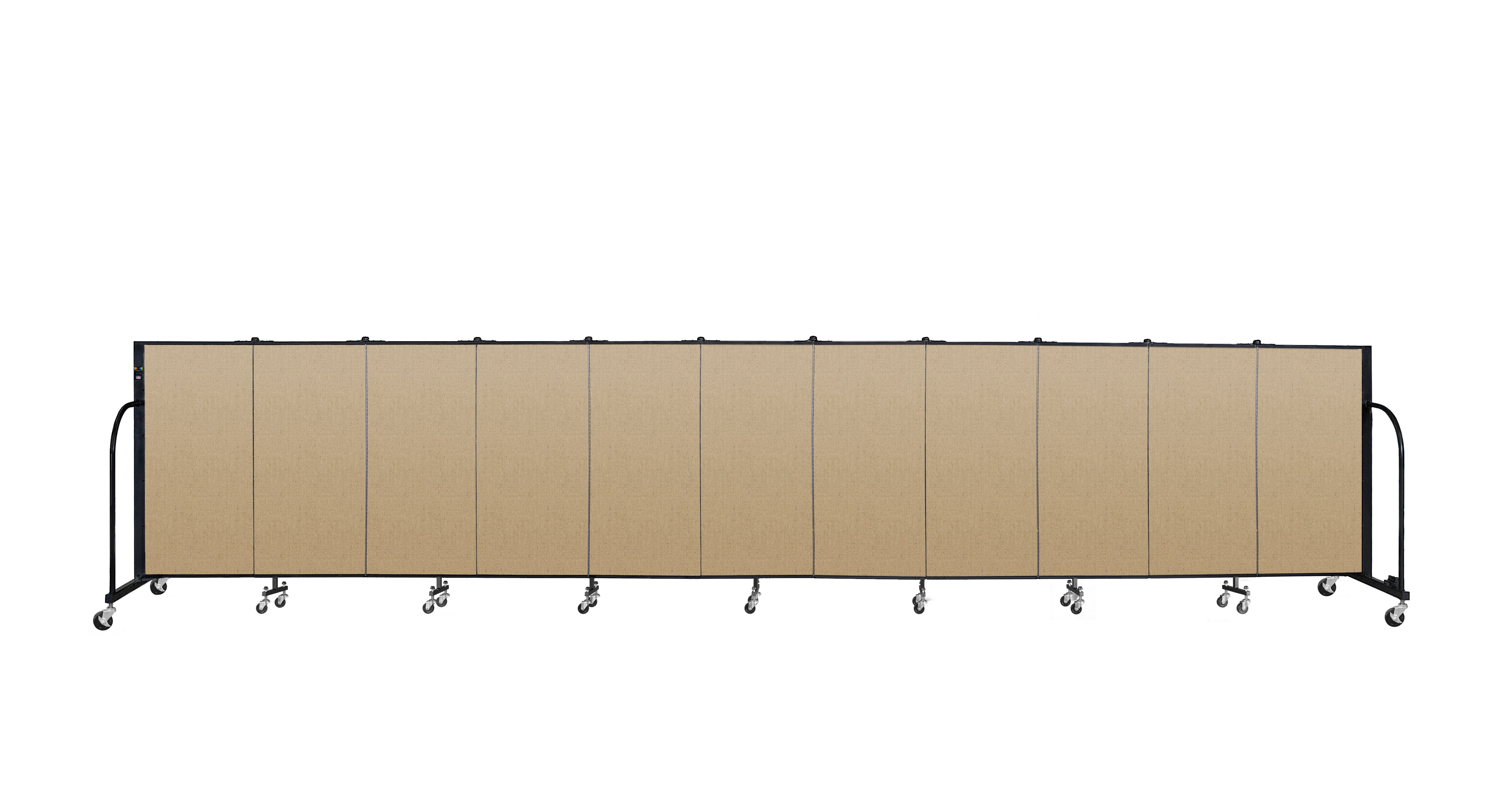 Signature Room Divider - 4'H x 20' 5"L - 11 Panel, Sandalwood, Vinyl