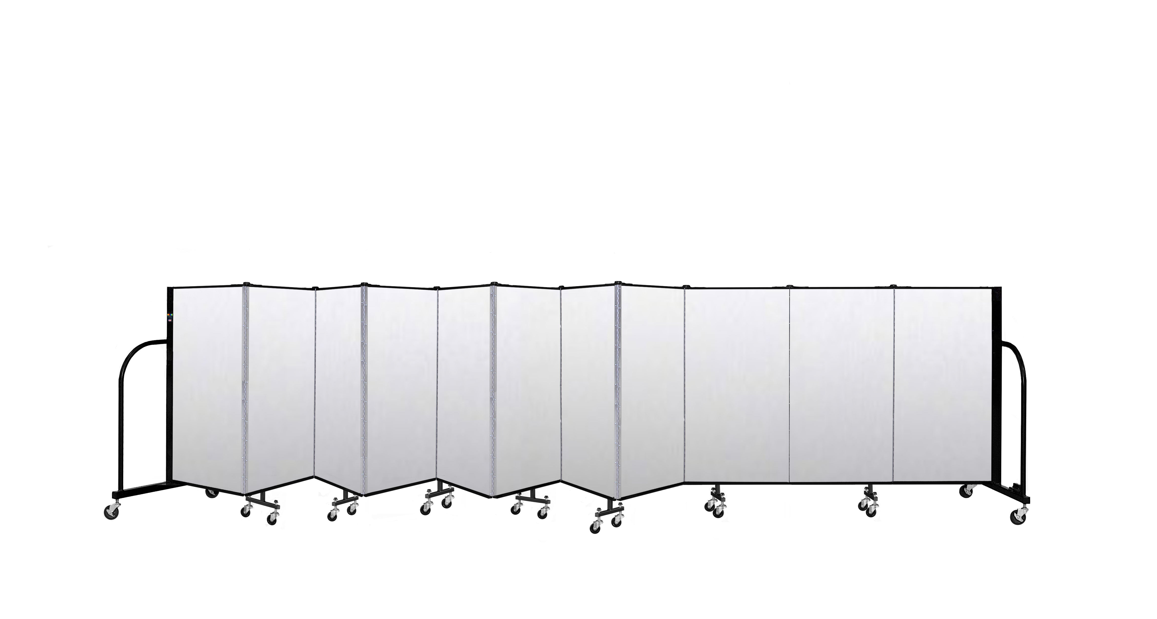 Signature Room Divider - 4'H x 20' 5"L - 11 Panel, Ice, Vinyl
