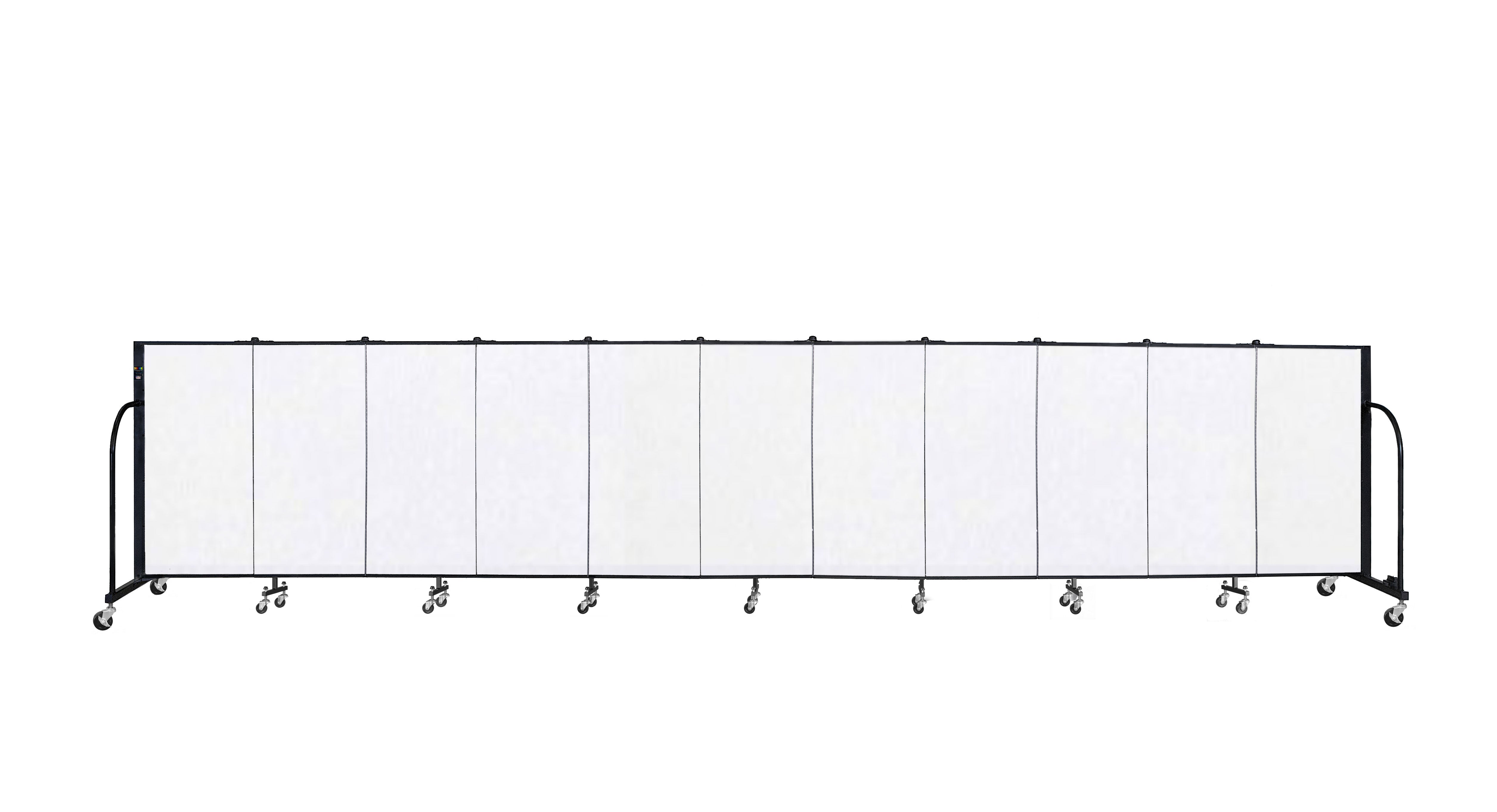 Signature Room Divider - 4'H x 20' 5"L - 11 Panel, Ice, Vinyl