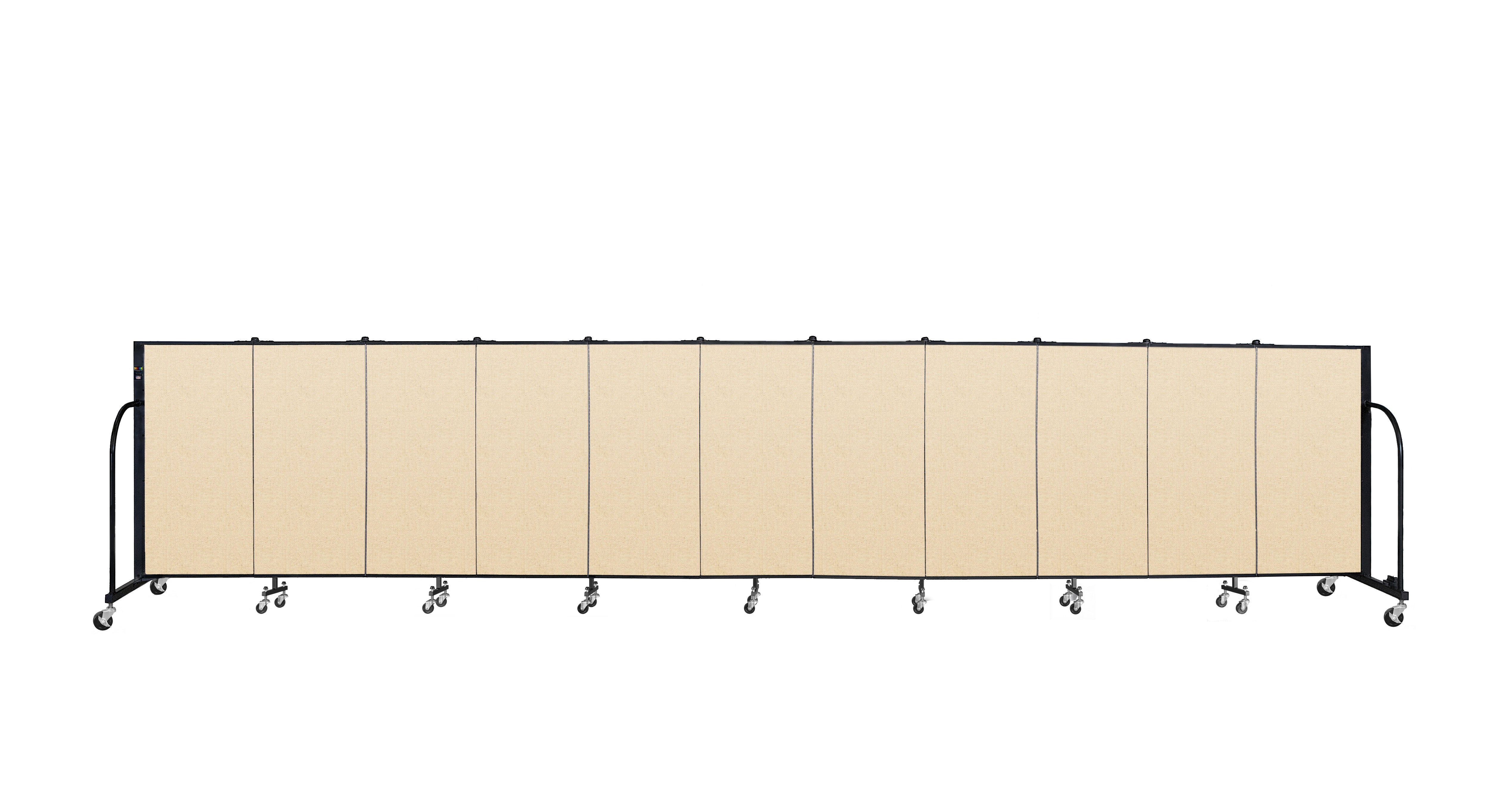 Signature Room Divider - 4'H x 20' 5"L - 11 Panel, Hazelnut, Vinyl
