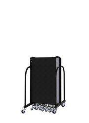 Signature Room Divider - 4'H x 20' 5"L - 11 Panel, Coal, Vinyl