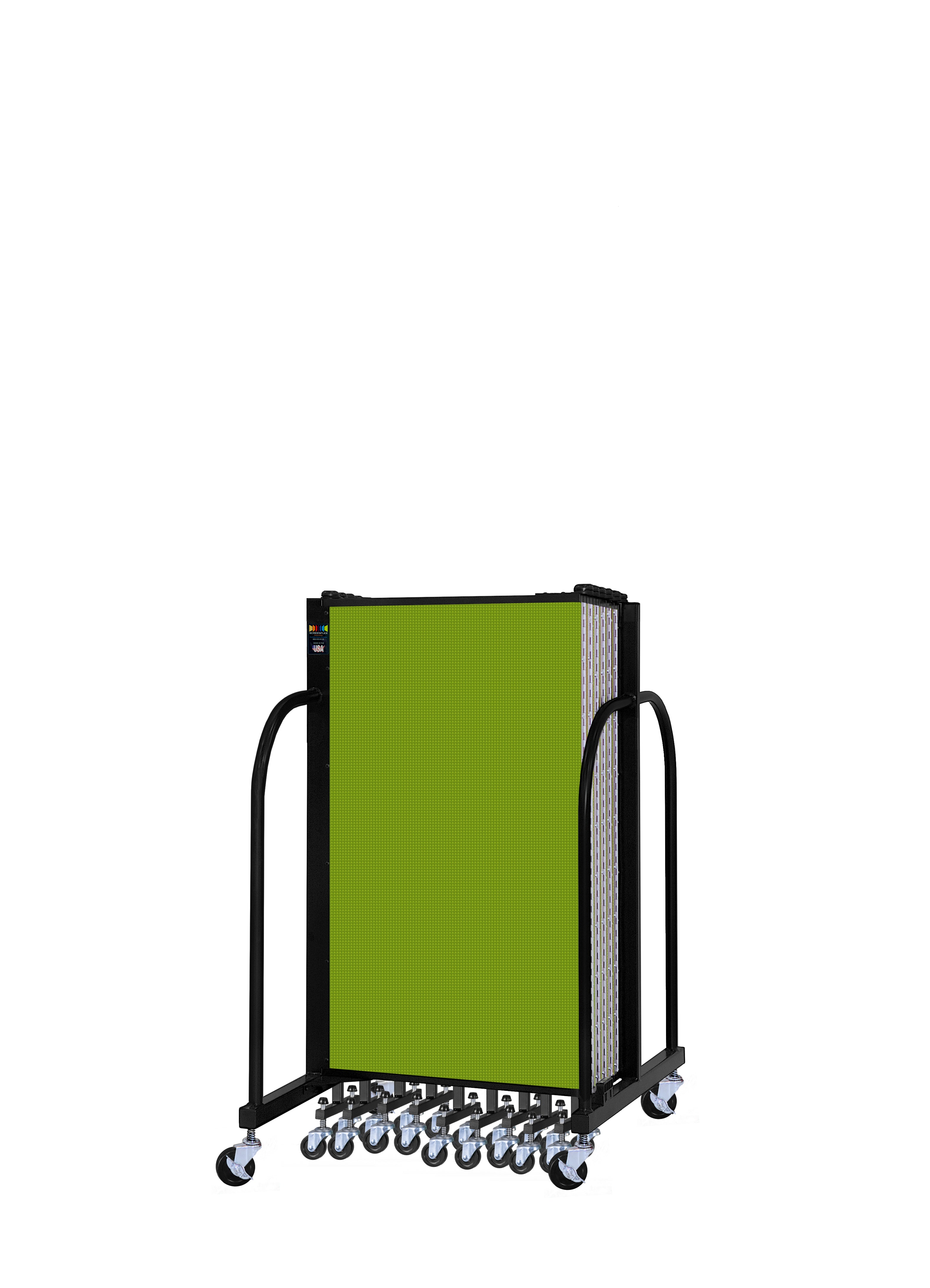 Signature Room Divider - 4'H x 24' 1"L - 13 Panel, Apple Green, Fabric