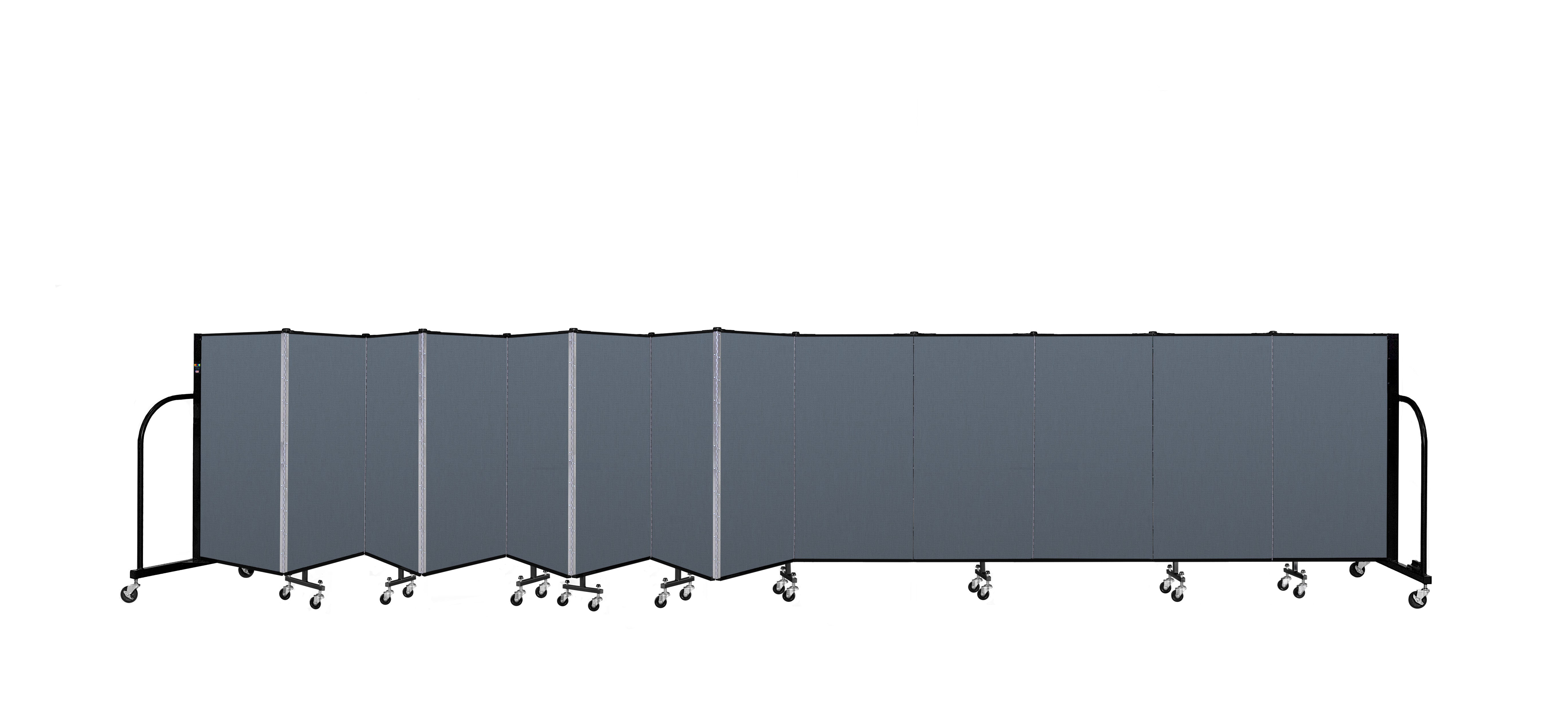 Signature Room Divider - 4'H x 24' 1"L - 13 Panel, Lake, Fabric