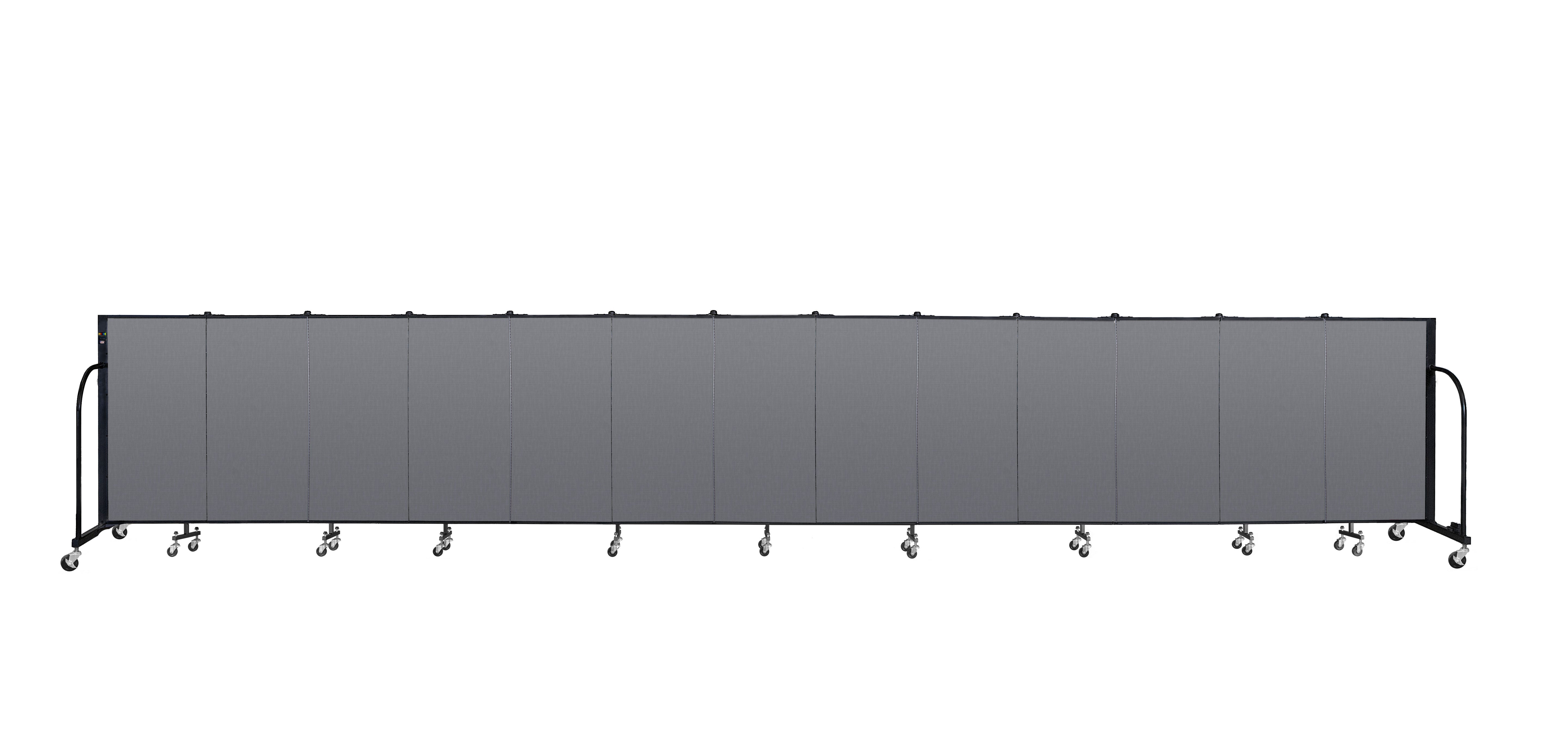 Signature Room Divider - 4'H x 24' 1"L - 13 Panel, Stone, Fabric