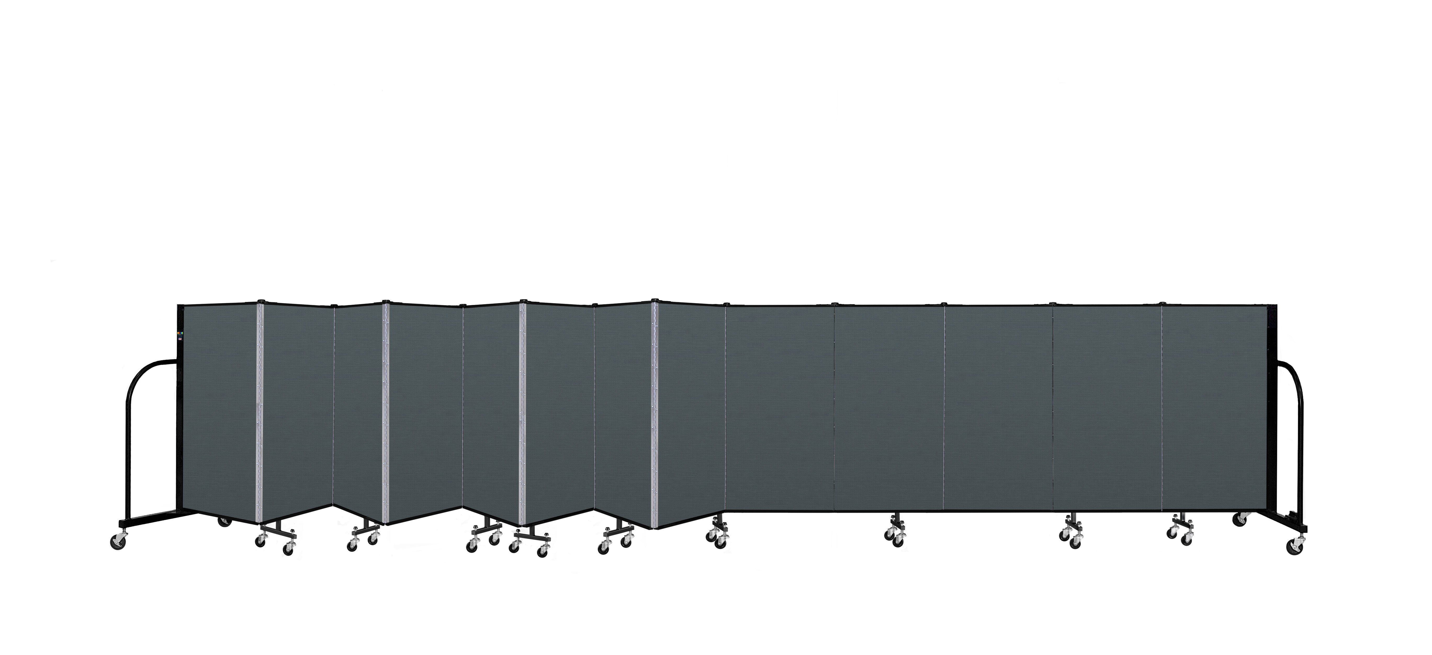 Signature Room Divider - 4'H x 24' 1"L - 13 Panel, Mallard, Fabric