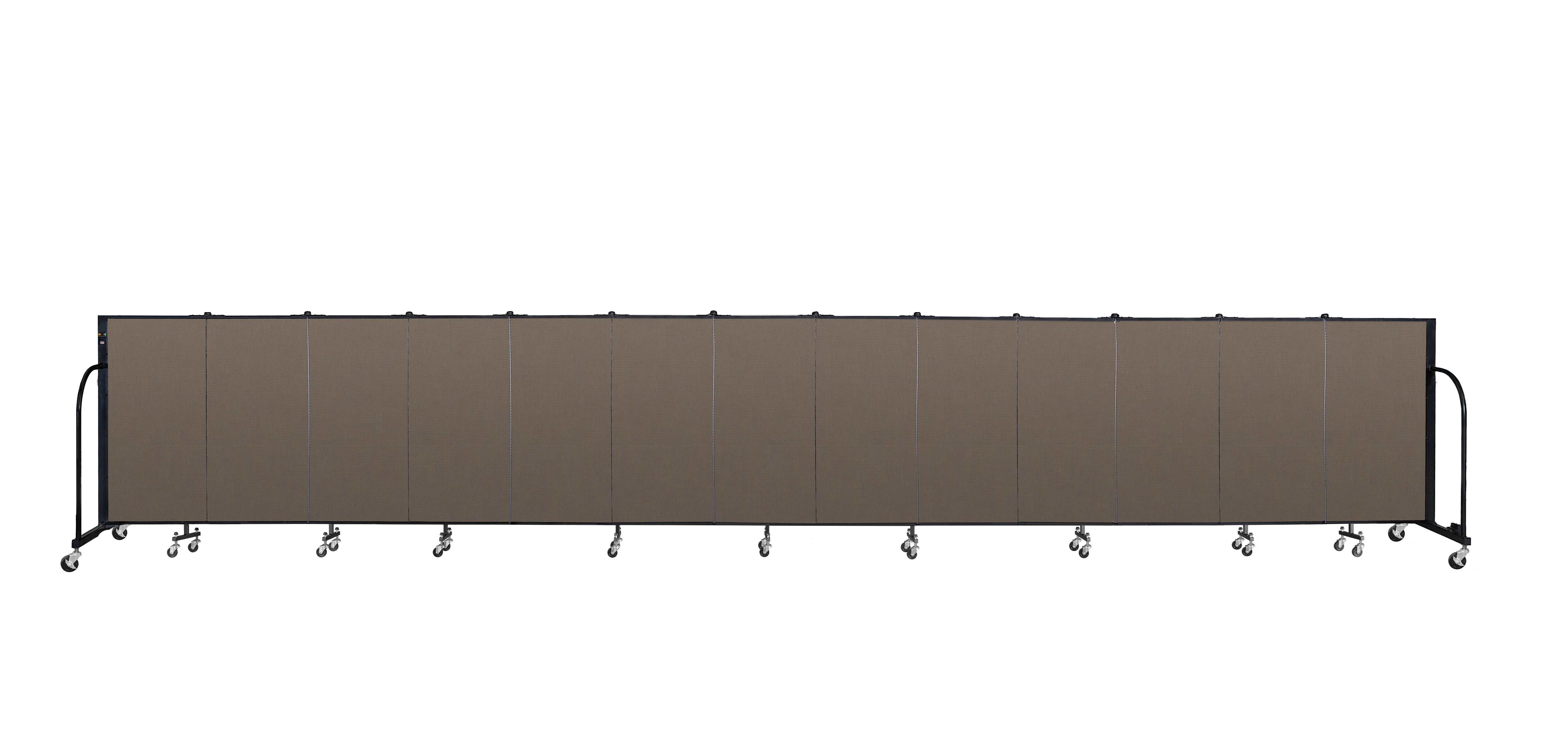 Signature Room Divider - 4'H x 24' 1"L - 13 Panel, Walnut, Fabric