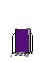 Signature Room Divider - 4'H x 24' 1"L - 13 Panel, Purple, Fabric