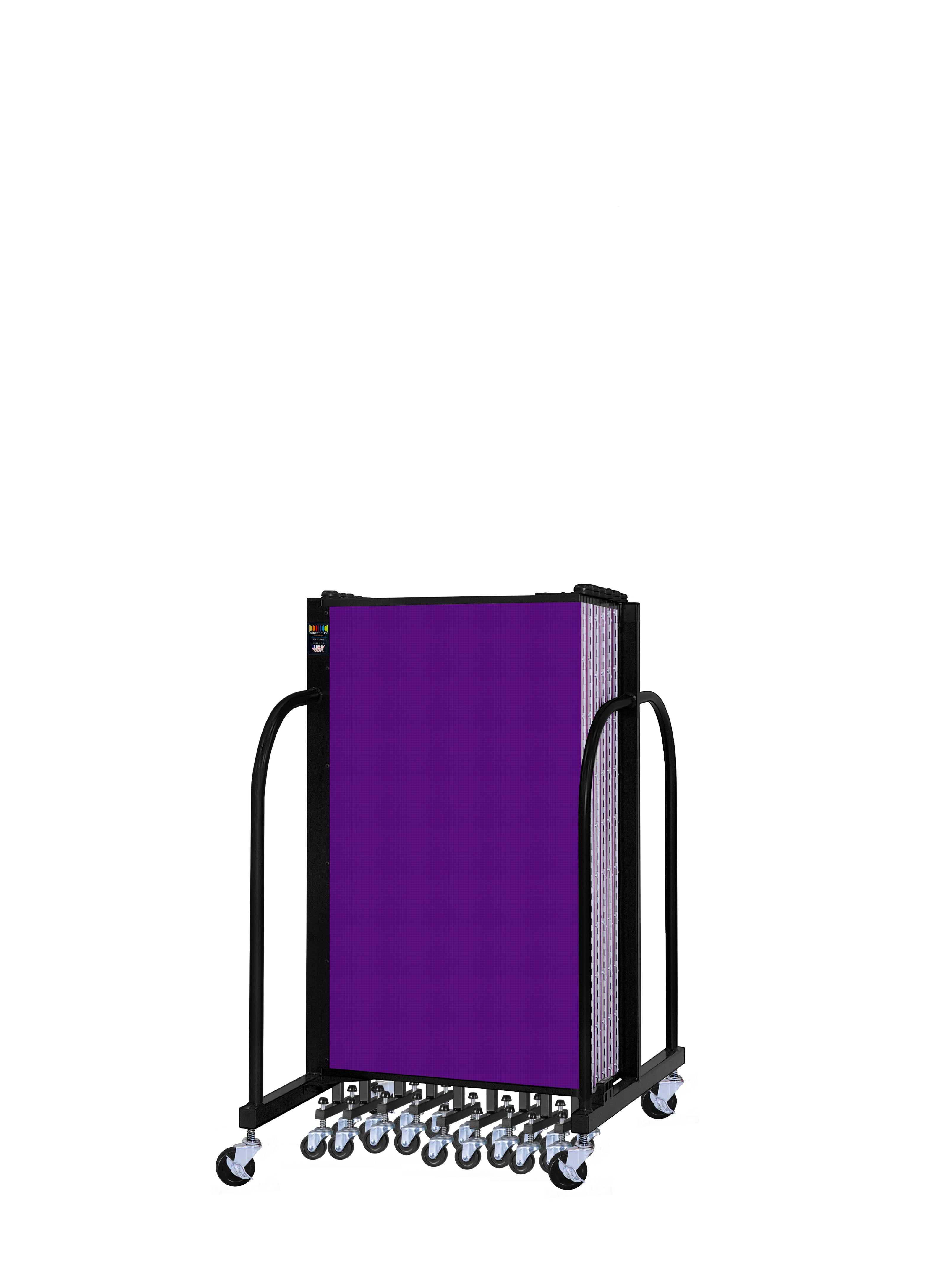 Signature Room Divider - 4'H x 24' 1"L - 13 Panel, Purple, Fabric
