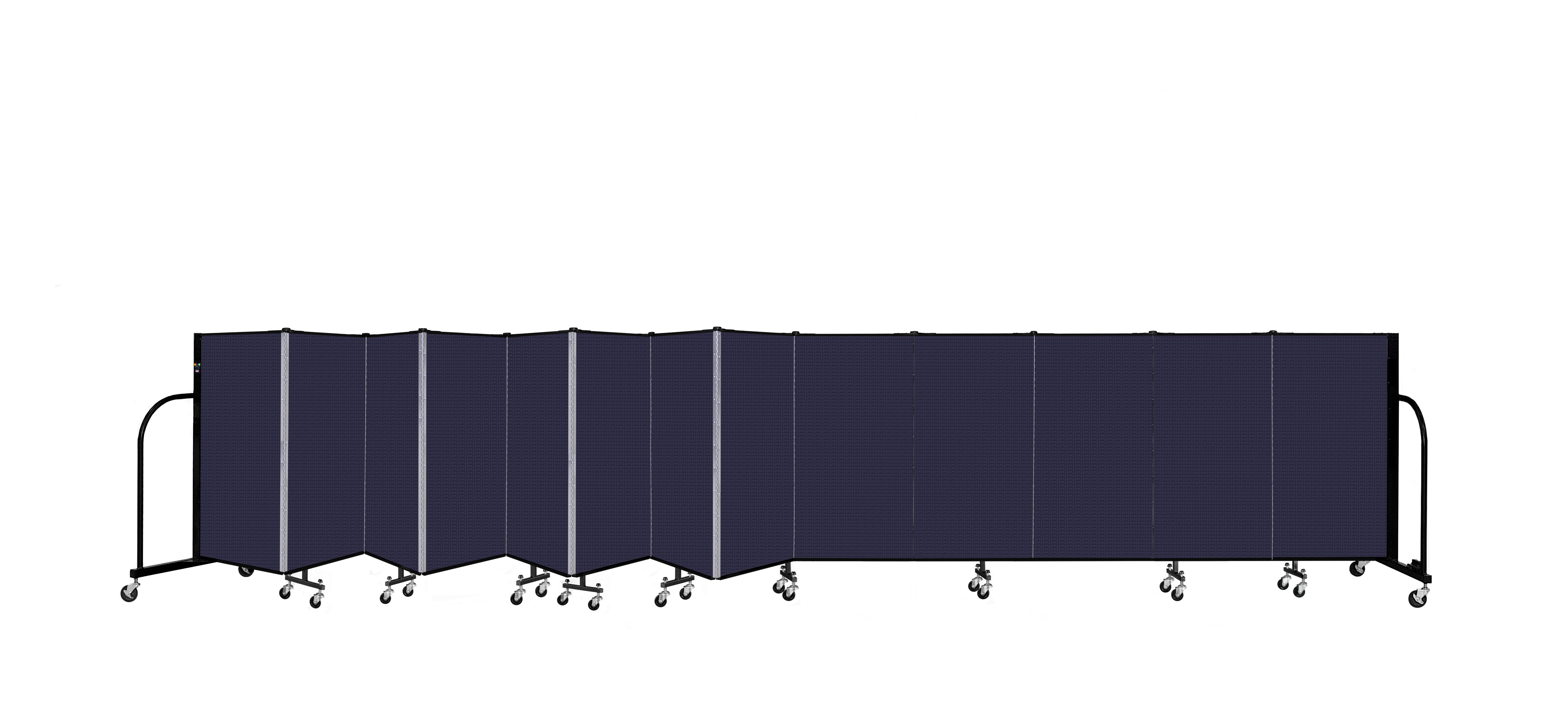 Signature Room Divider - 4'H x 24' 1"L - 13 Panel, Navy, Fabric