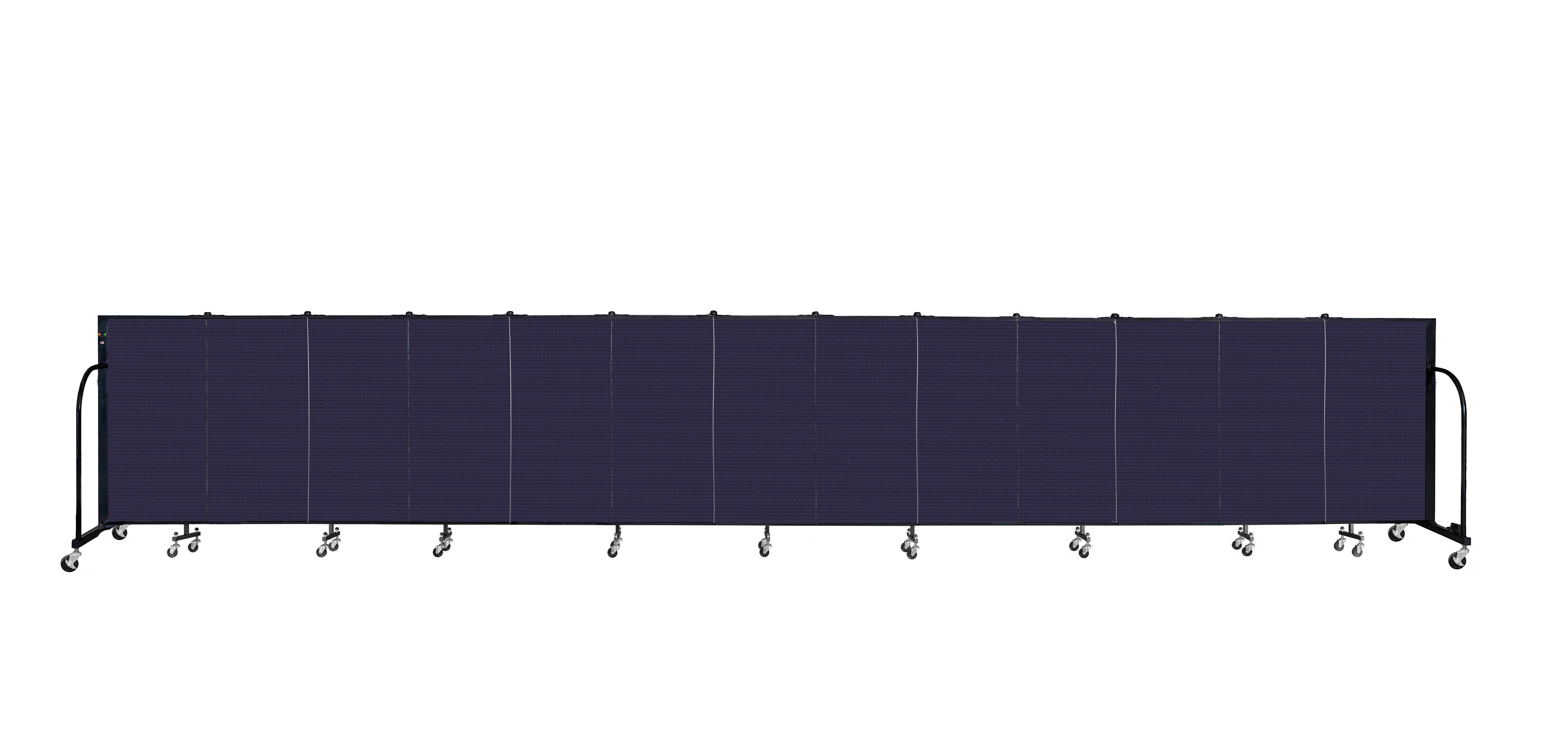 Signature Room Divider - 4'H x 24' 1"L - 13 Panel, Navy, Fabric