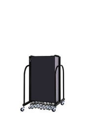 Signature Room Divider - 4'H x 24' 1"L - 13 Panel, Black, Fabric
