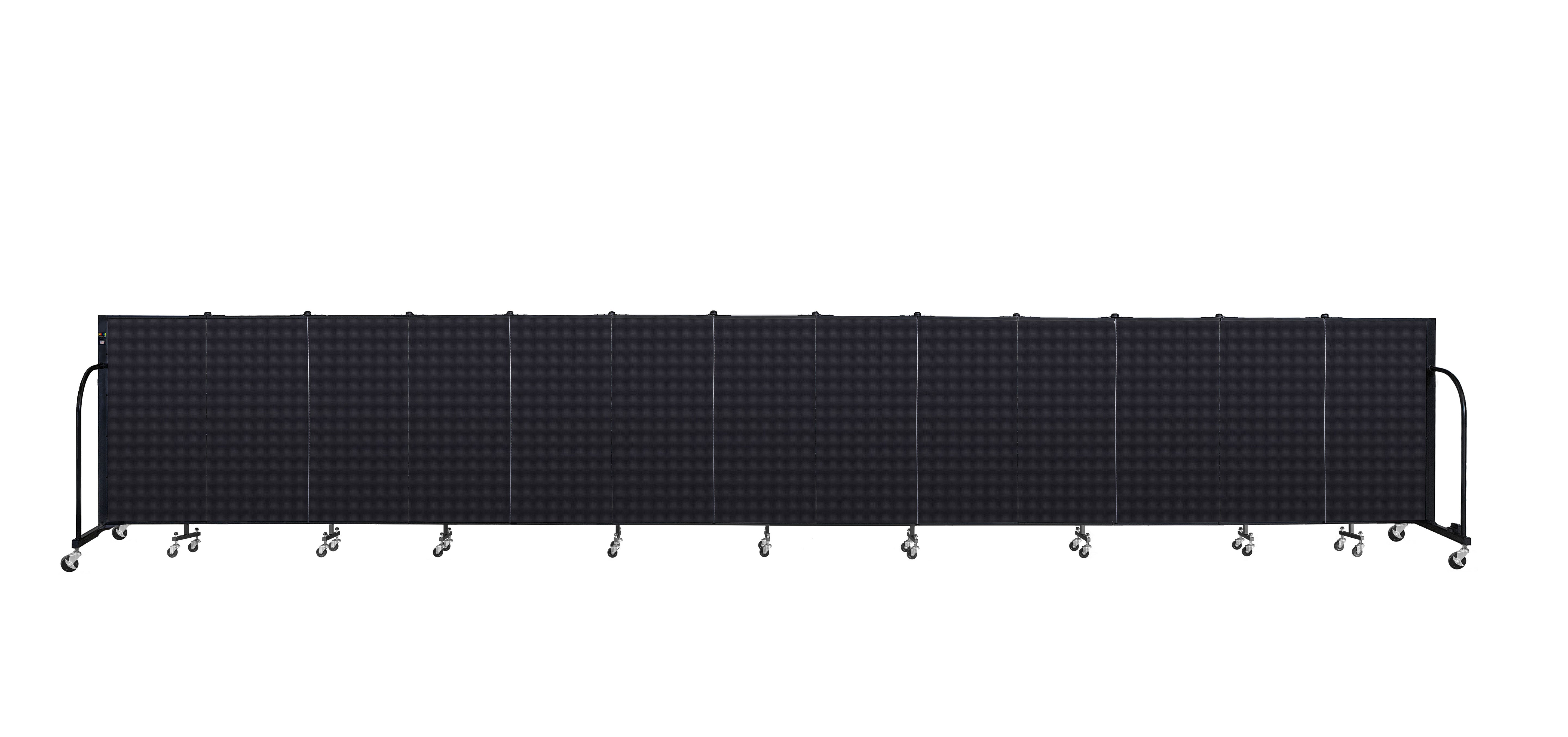 Signature Room Divider - 4'H x 24' 1"L - 13 Panel, Black, Fabric