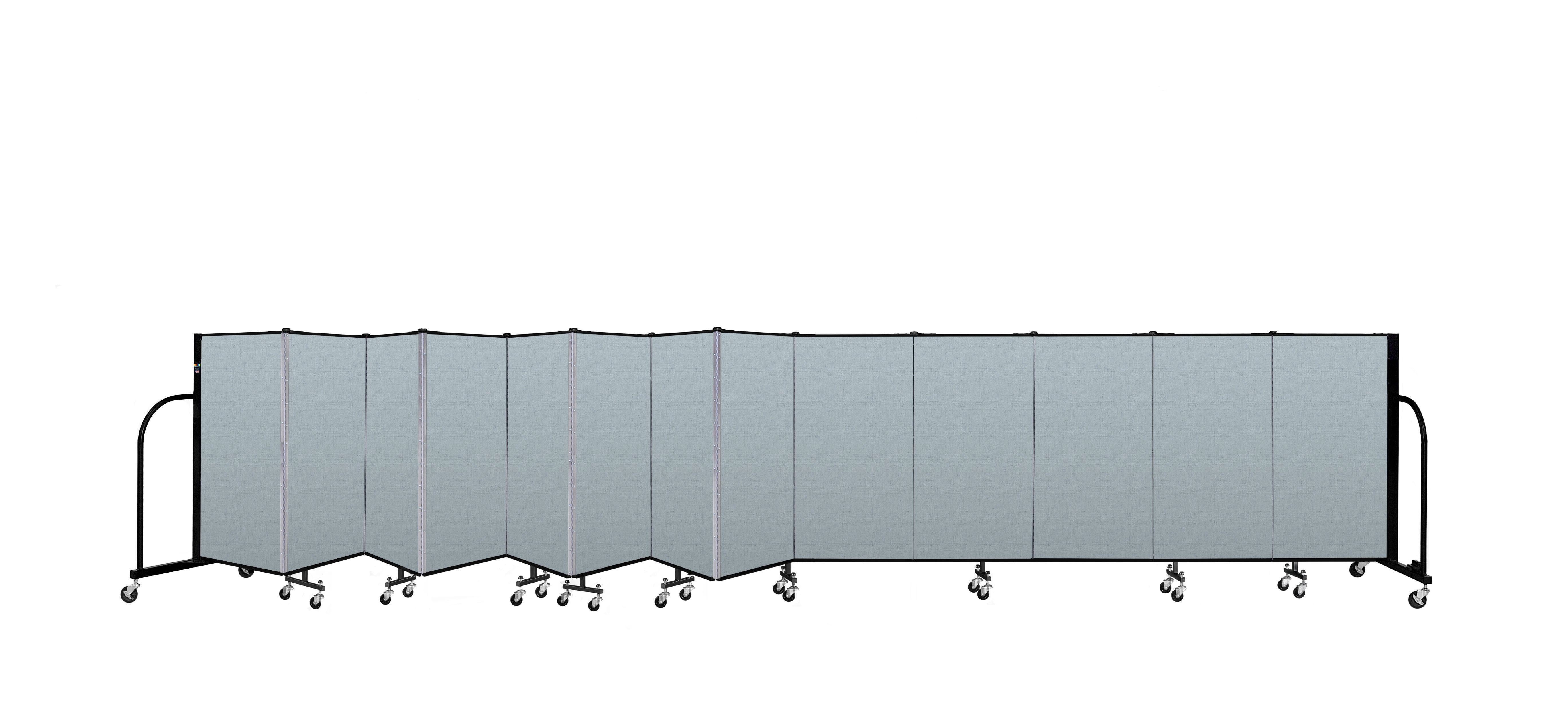 Signature Room Divider - 4'H x 24' 1"L - 13 Panel, Blue Tide, Vinyl