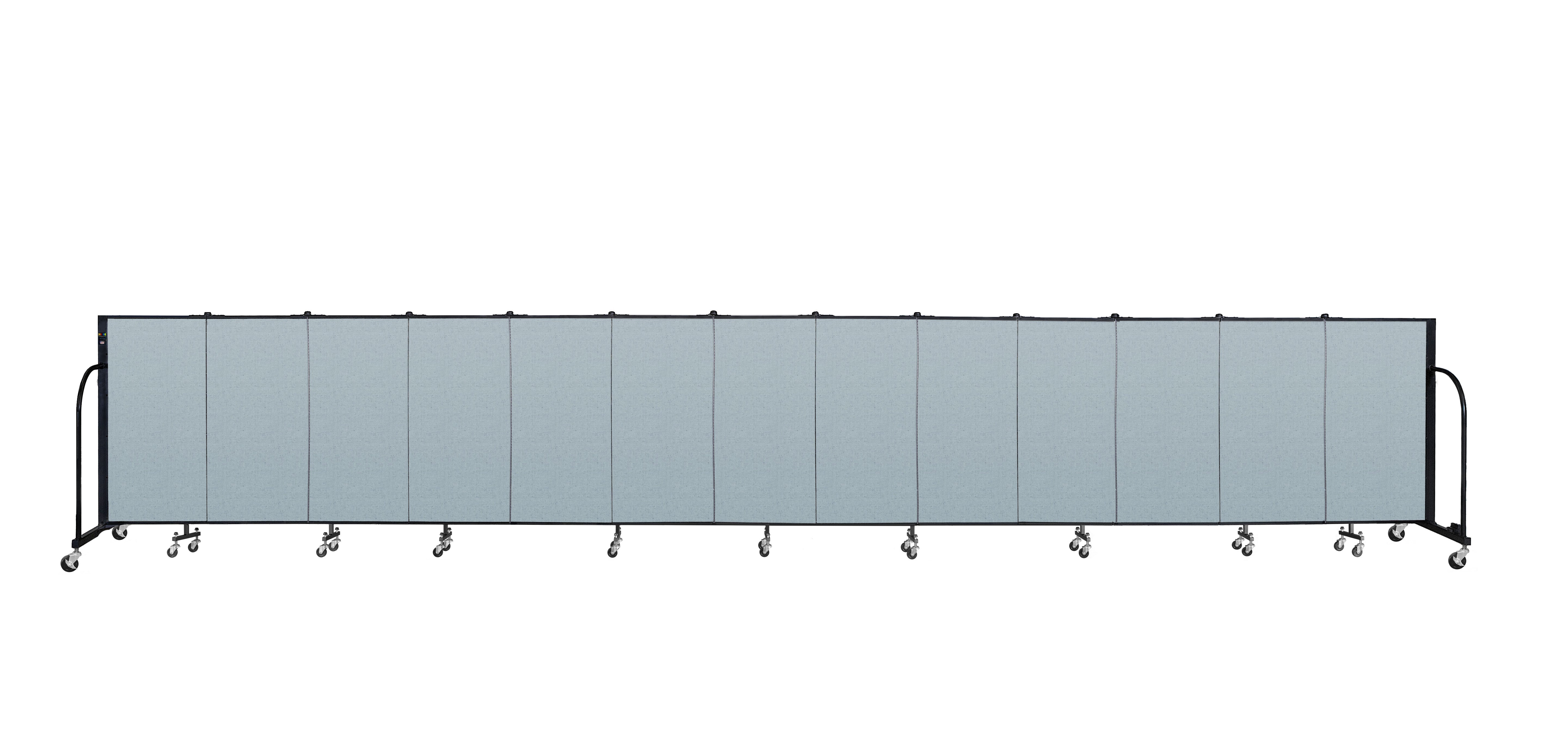Signature Room Divider - 4'H x 24' 1"L - 13 Panel, Blue Tide, Vinyl