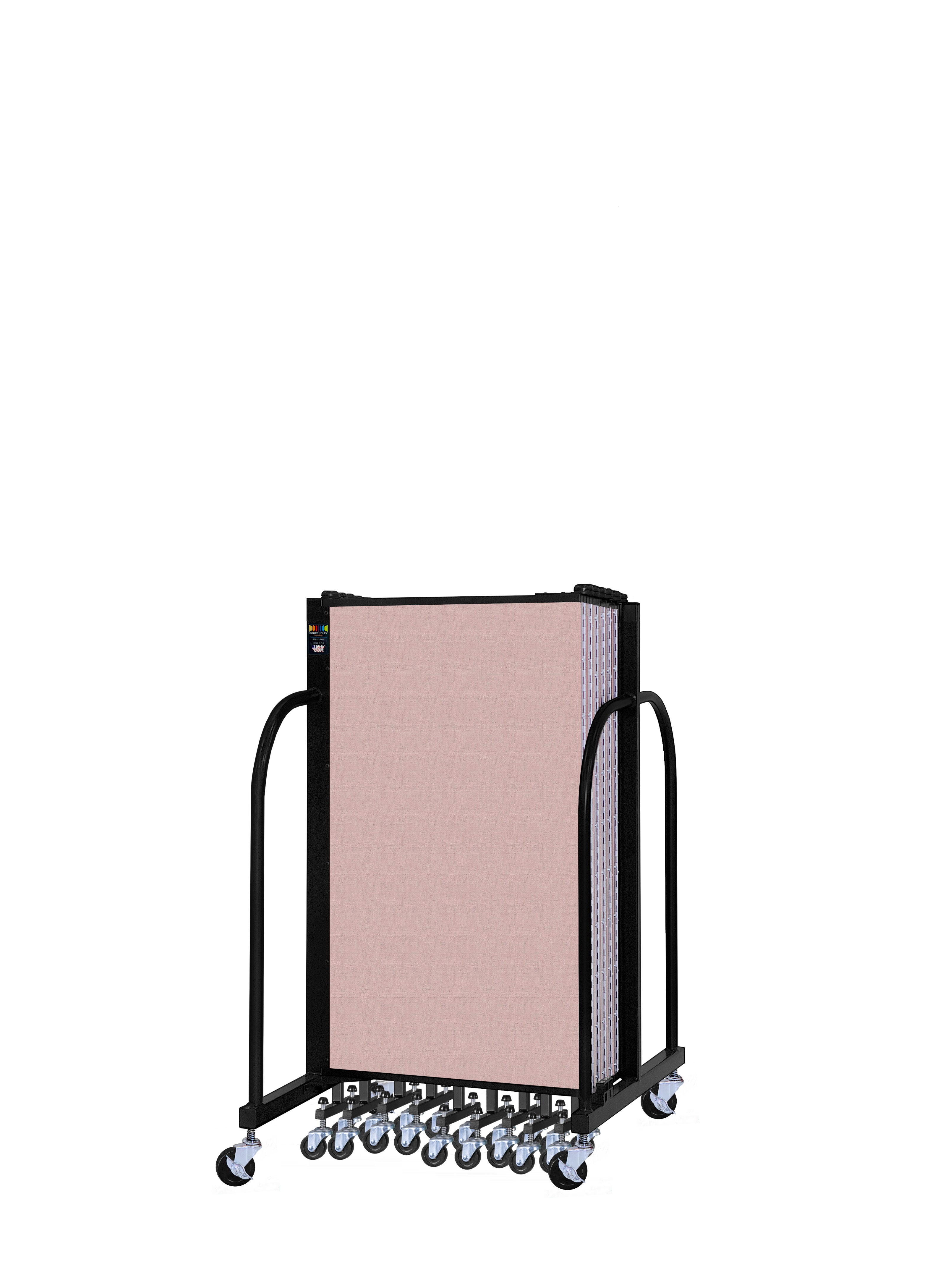 Signature Room Divider - 4'H x 24' 1"L - 13 Panel, Rasberry, Vinyl