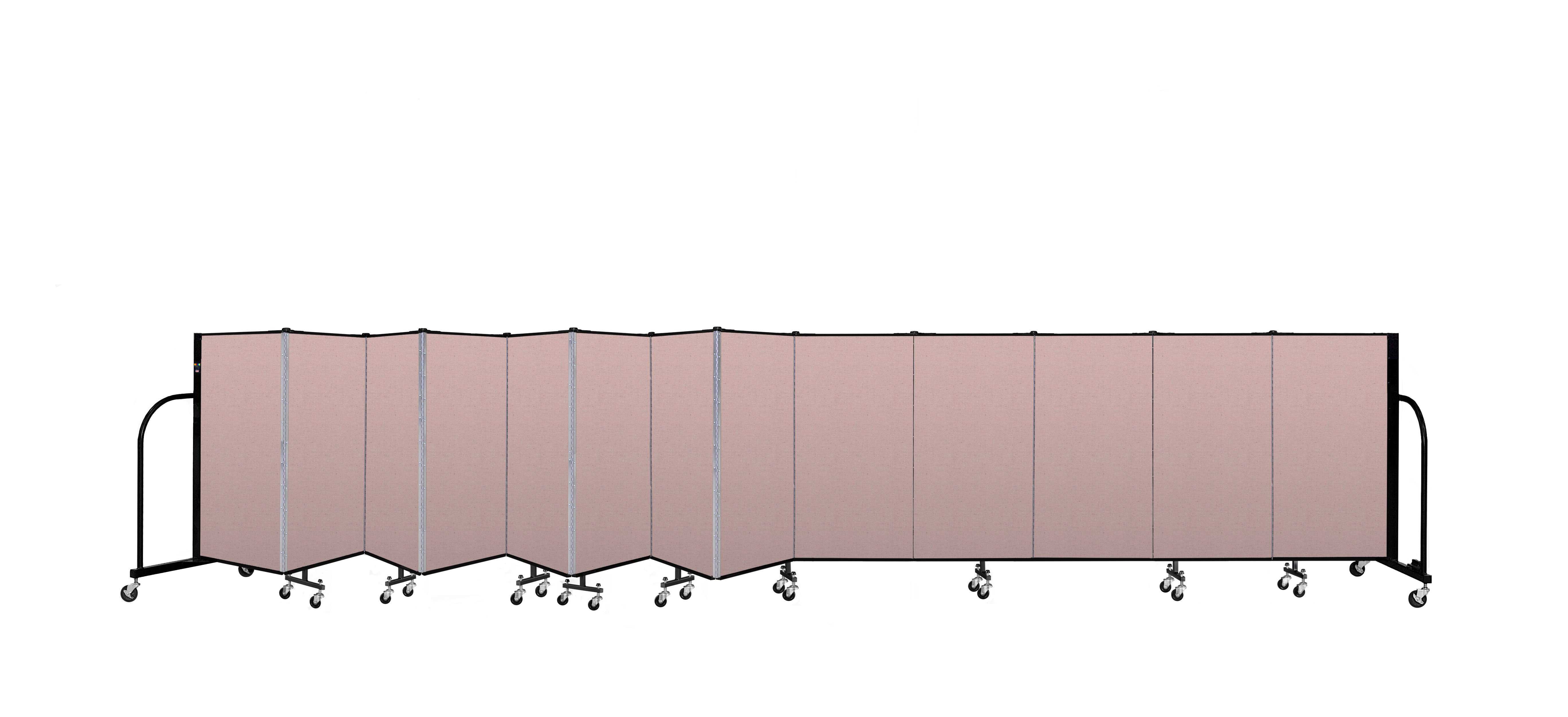 Signature Room Divider - 4'H x 24' 1"L - 13 Panel, Rasberry, Vinyl