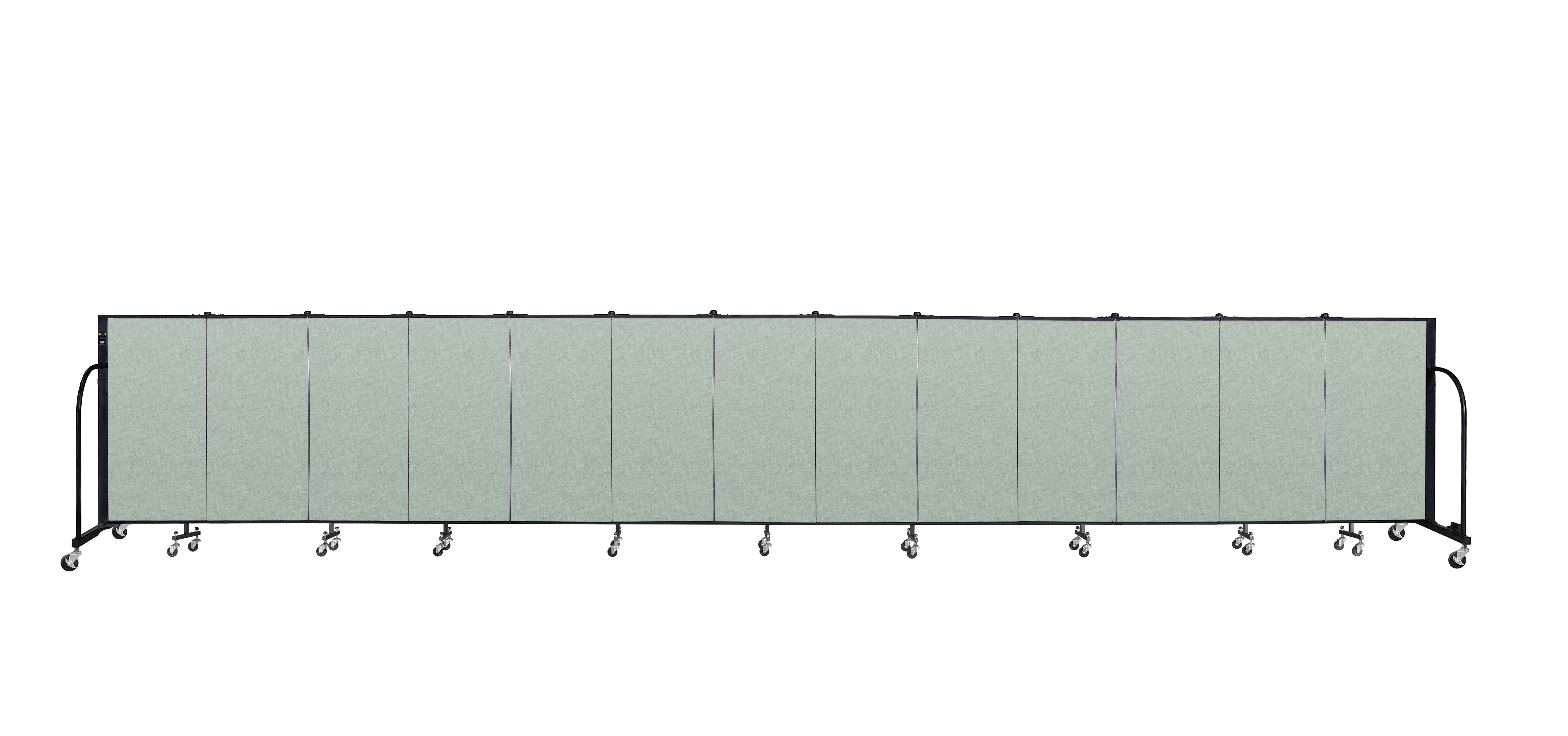 Signature Room Divider - 4'H x 24' 1"L - 13 Panel, Mint, Vinyl