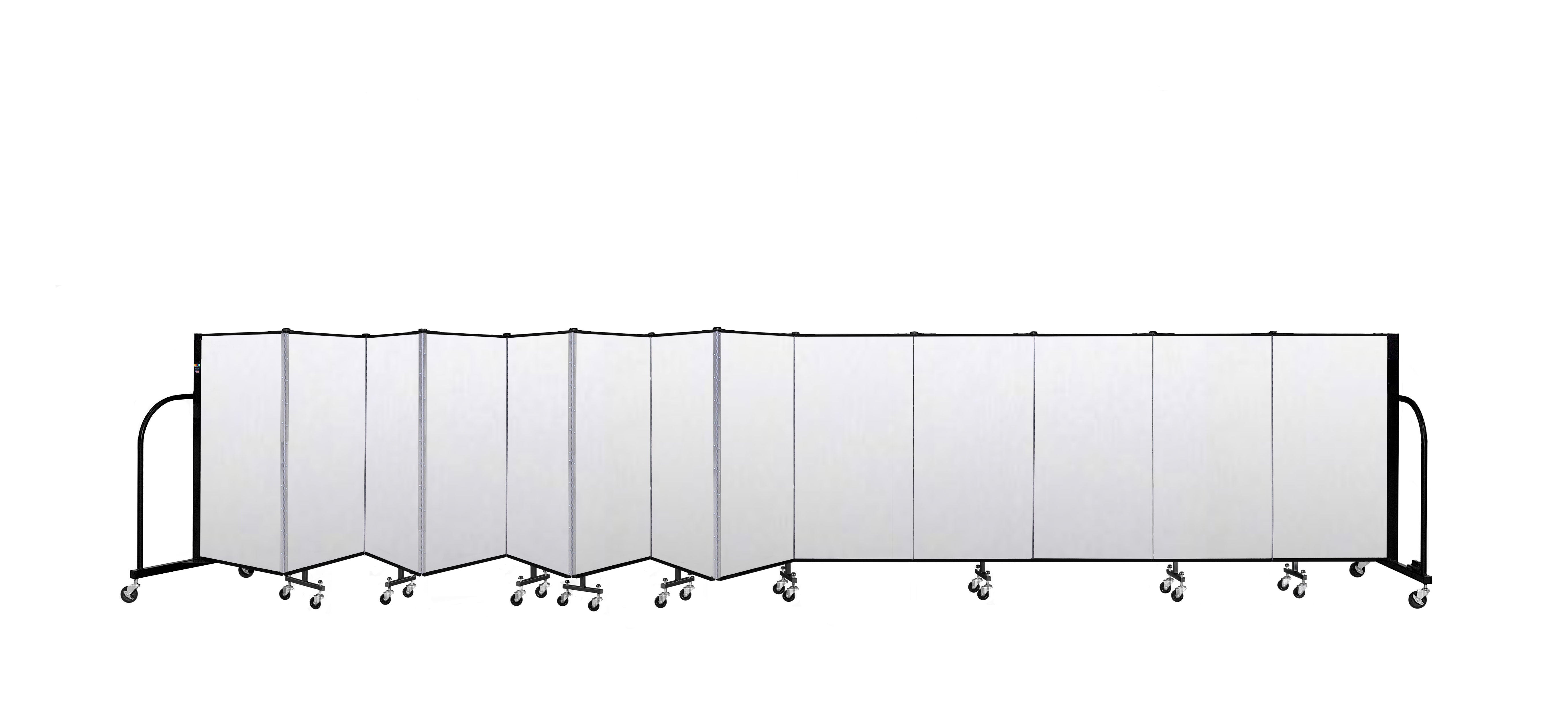 Signature Room Divider - 4'H x 24' 1"L - 13 Panel, Ice, Vinyl