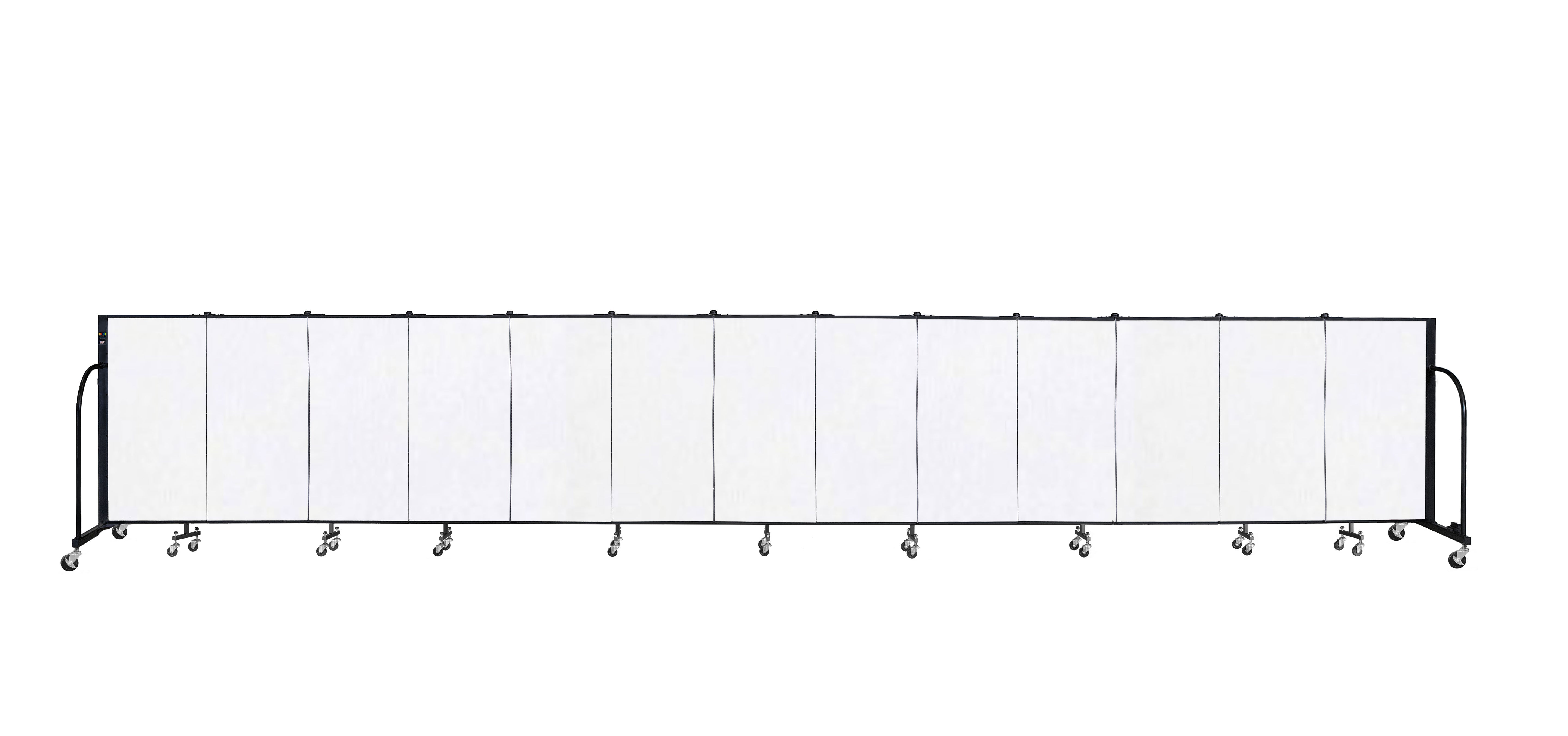 Signature Room Divider - 4'H x 24' 1"L - 13 Panel, Ice, Vinyl