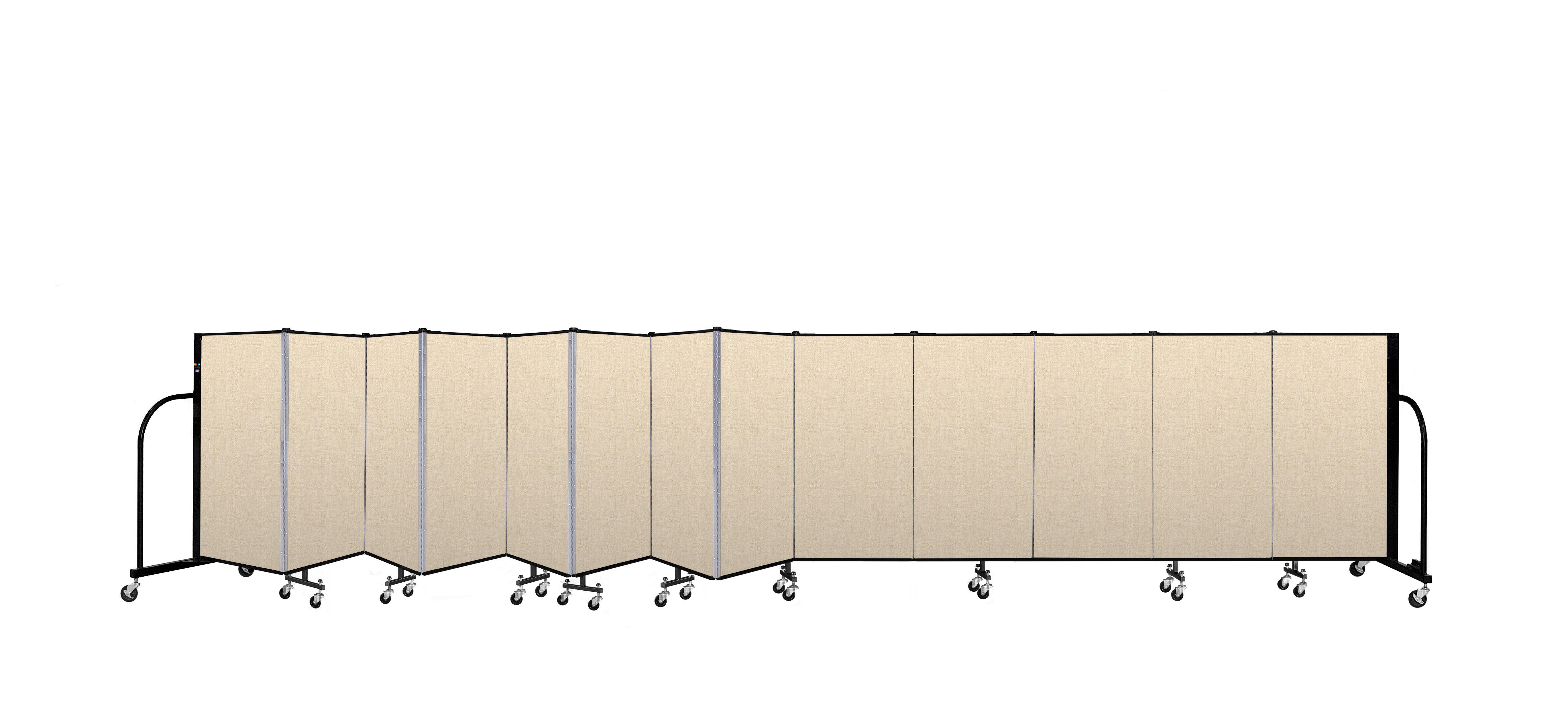 Signature Room Divider - 4'H x 24' 1"L - 13 Panel, Hazelnut, Vinyl