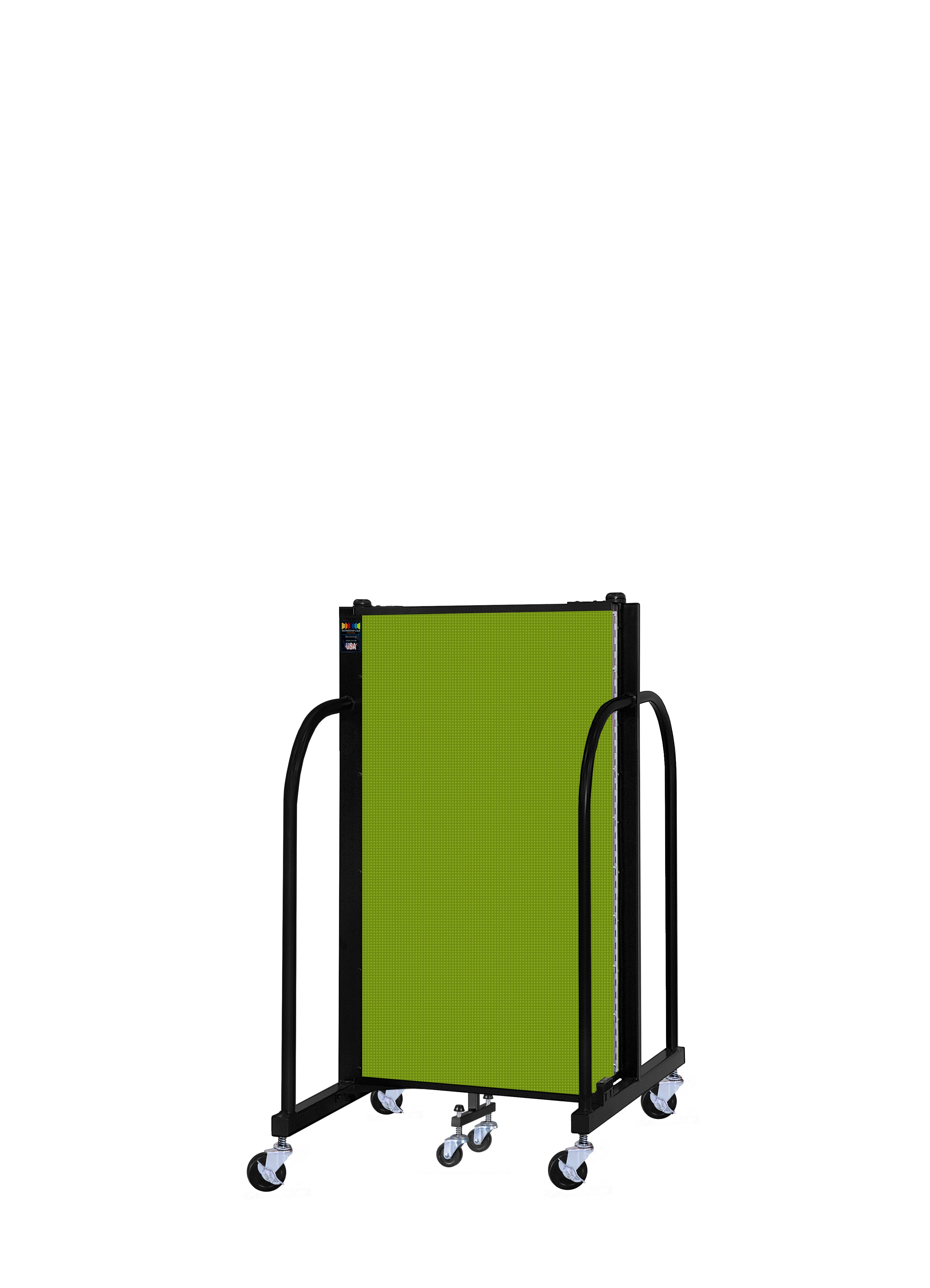 Signature Room Divider - 4'H x 5' 9"L - 3 Panel, Apple Green, Fabric