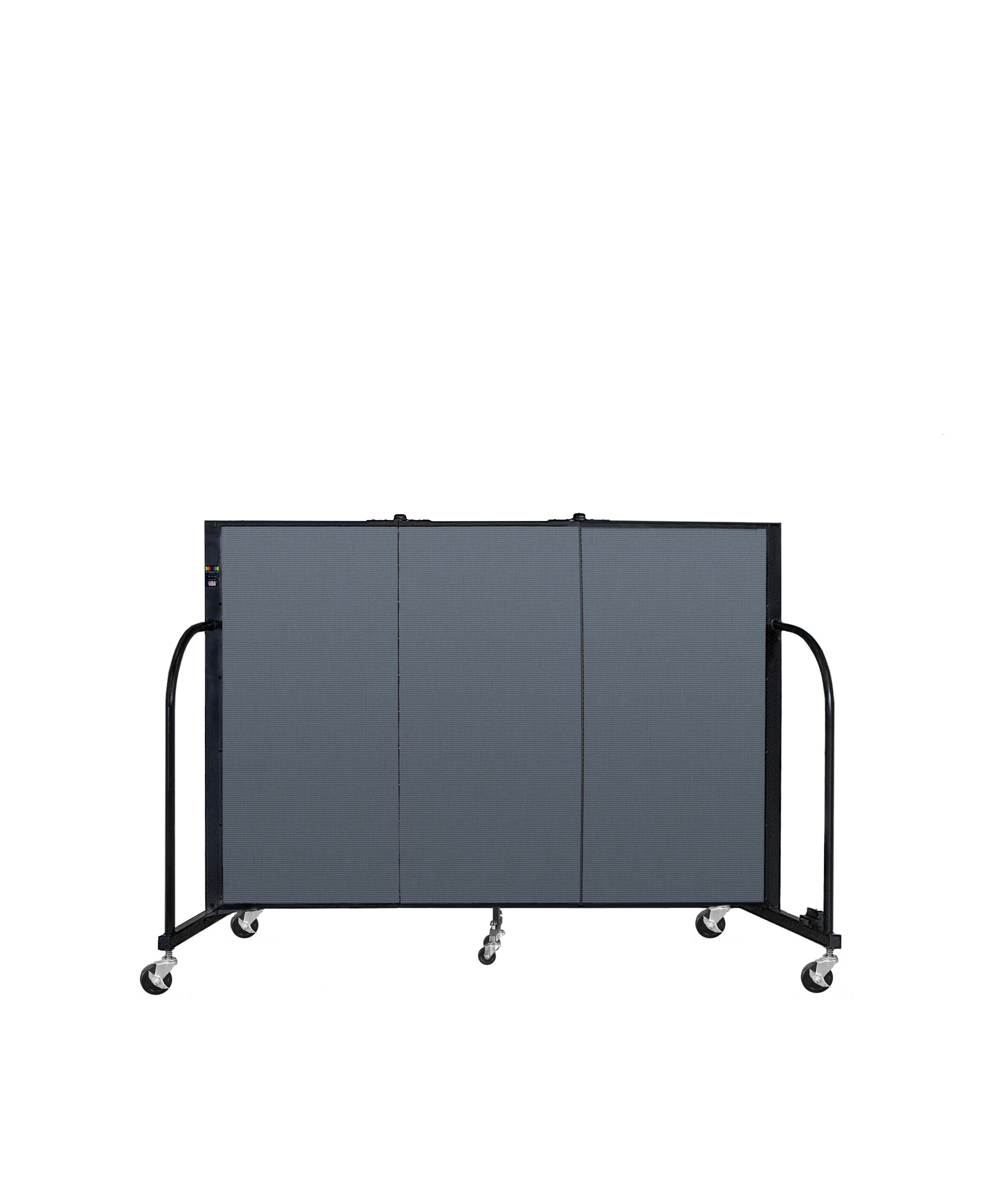 Signature Room Divider - 4'H x 5' 9"L - 3 Panel, Lake, Fabric