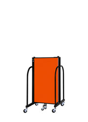 Signature Room Divider - 4'H x 5' 9"L - 3 Panel, Orange, Fabric