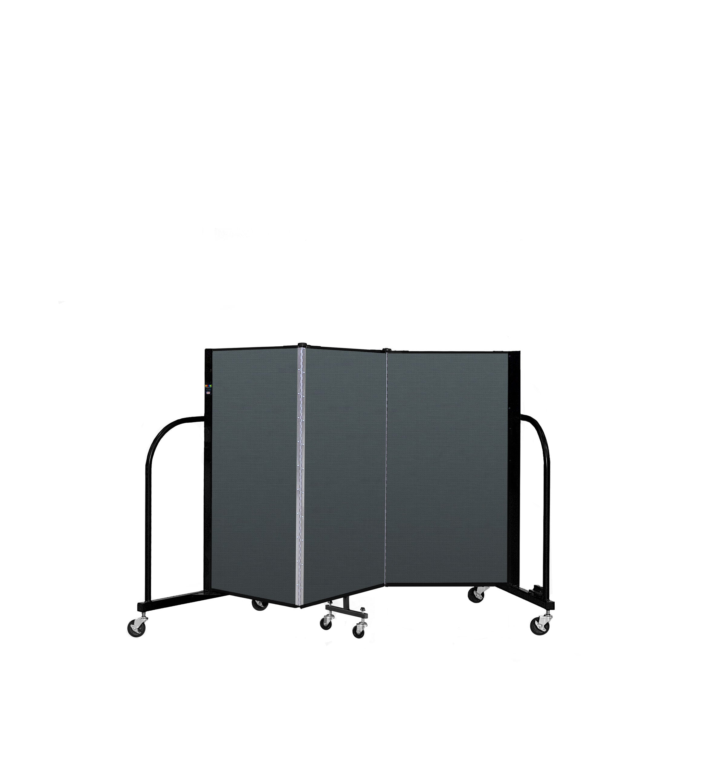 Signature Room Divider - 4'H x 5' 9"L - 3 Panel, Mallard, Fabric