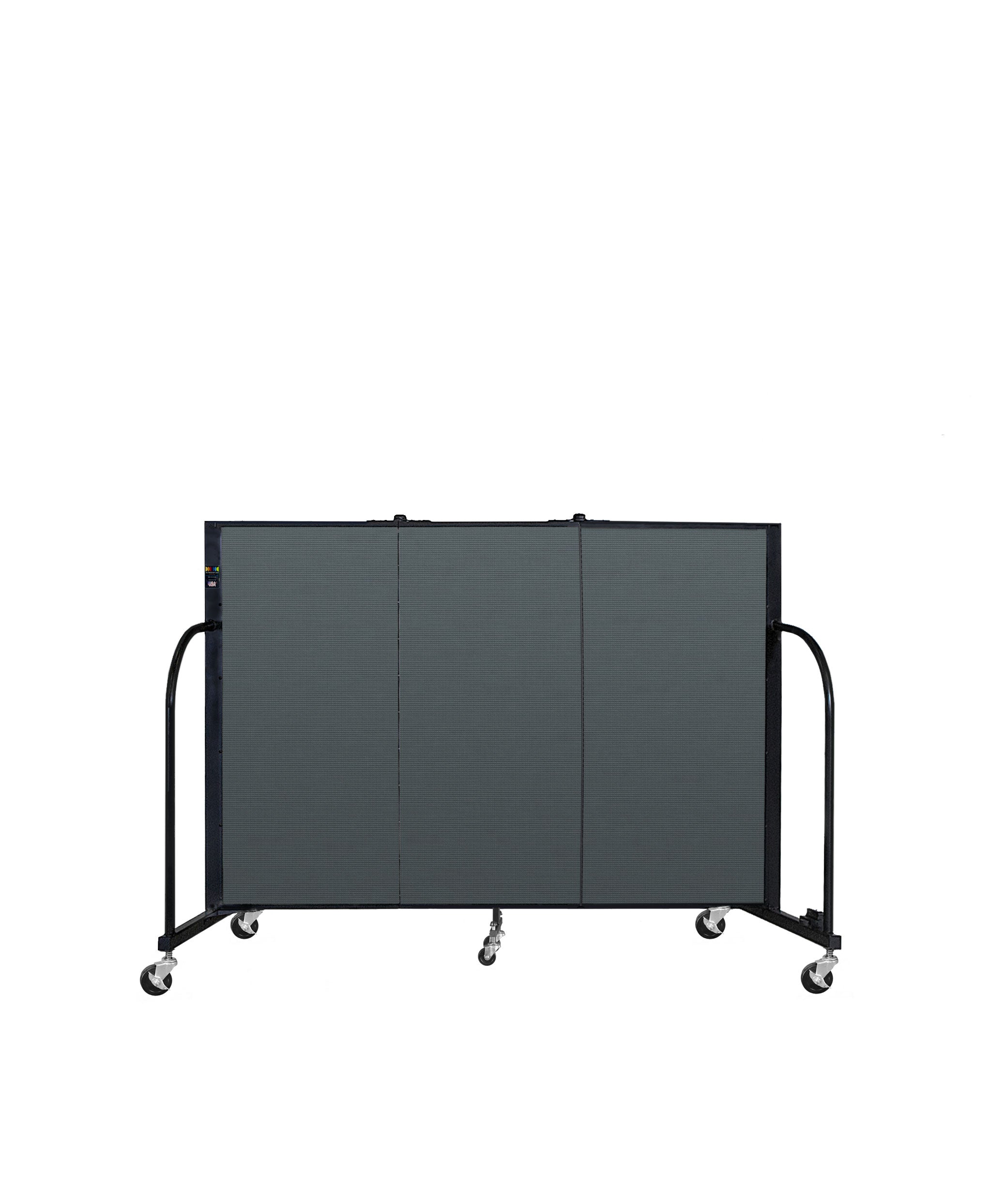 Signature Room Divider - 4'H x 5' 9"L - 3 Panel, Mallard, Fabric