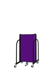 Signature Room Divider - 4'H x 5' 9"L - 3 Panel, Purple, Fabric