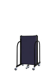 Signature Room Divider - 4'H x 5' 9"L - 3 Panel, Navy, Fabric