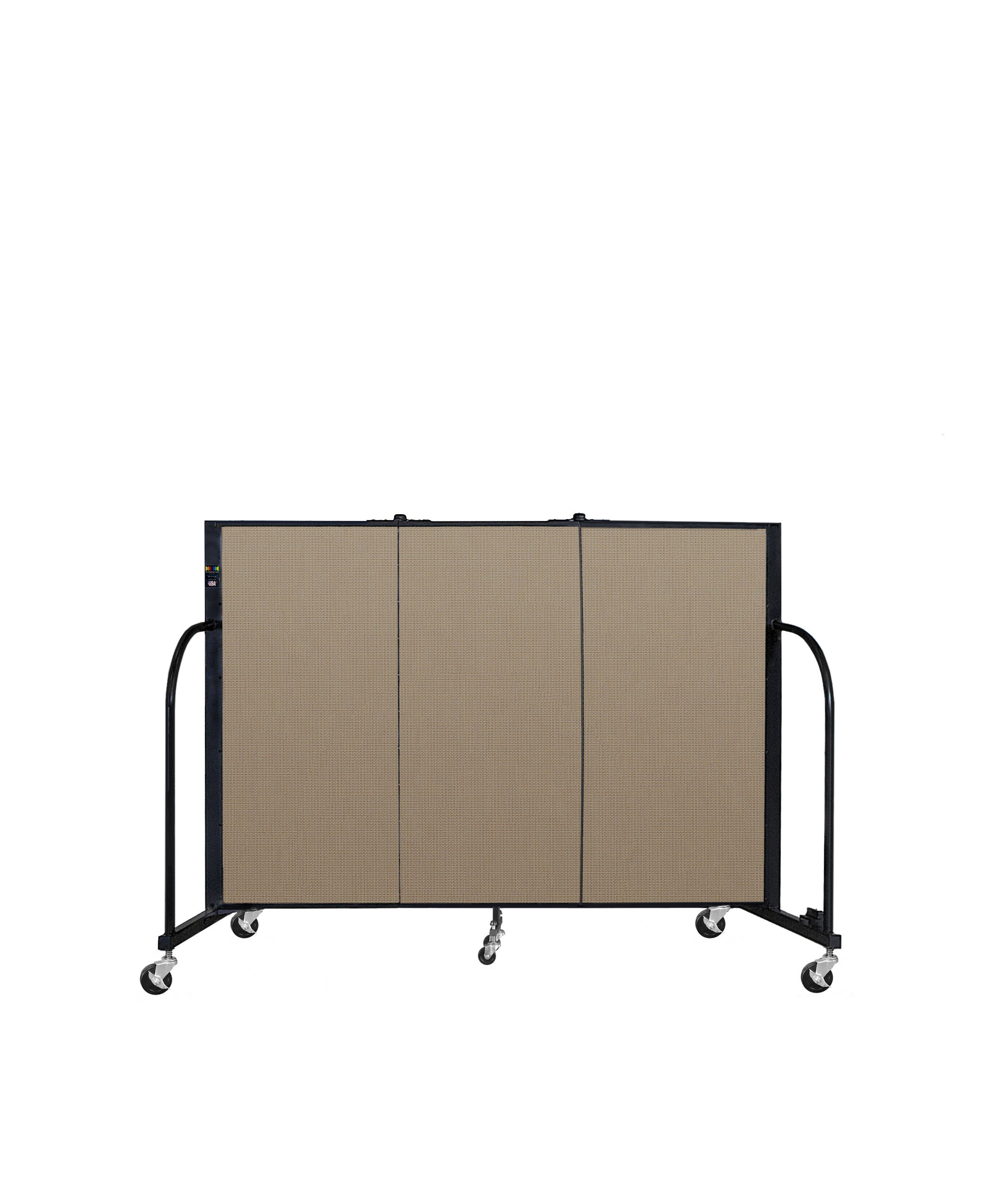Signature Room Divider - 4'H x 5' 9"L - 3 Panel, Desert, Fabric