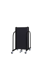 Signature Room Divider - 4'H x 5' 9"L - 3 Panel, Black, Fabric
