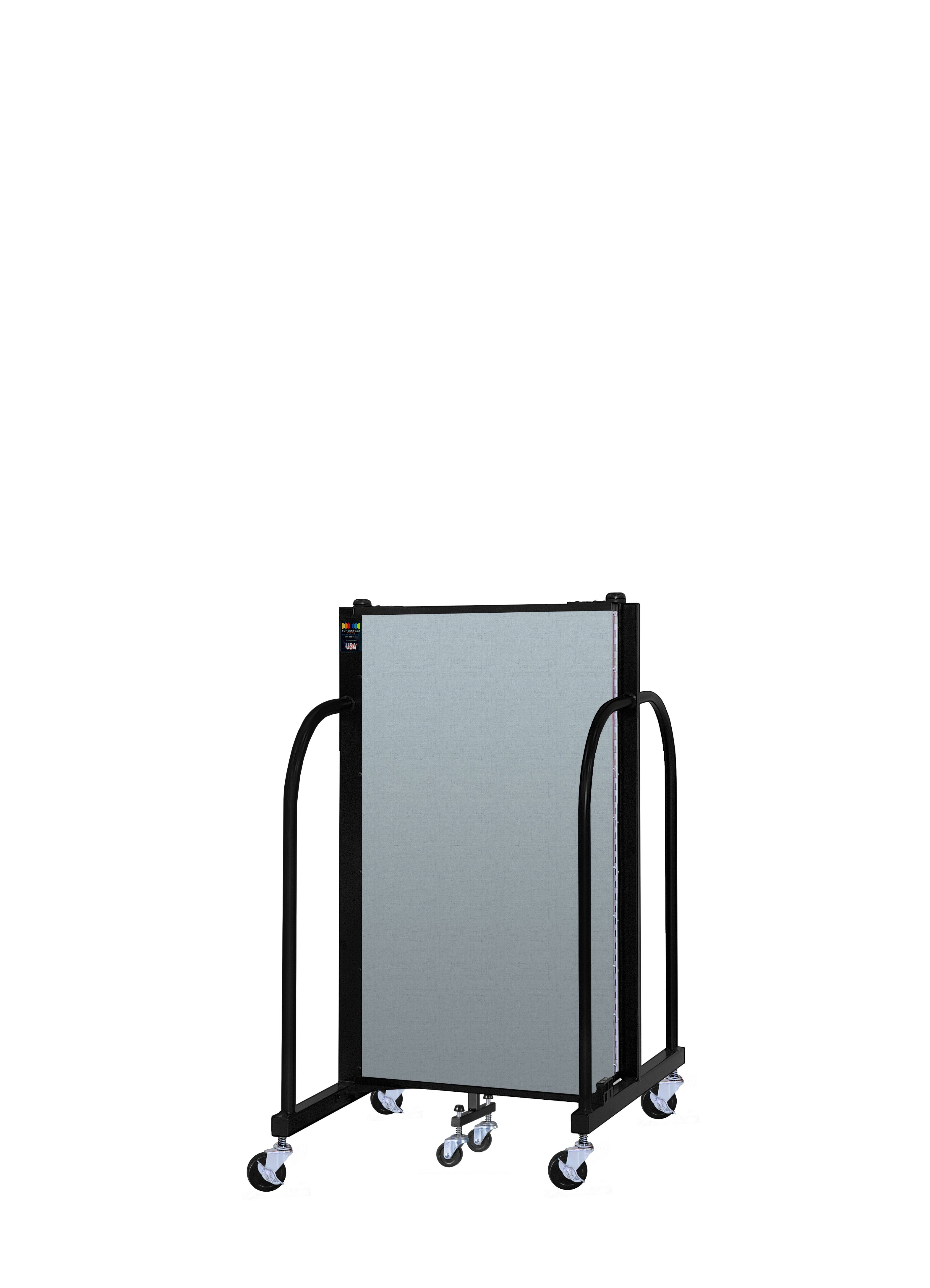Signature Room Divider - 4'H x 5' 9"L - 3 Panel, Blue Tide, Vinyl