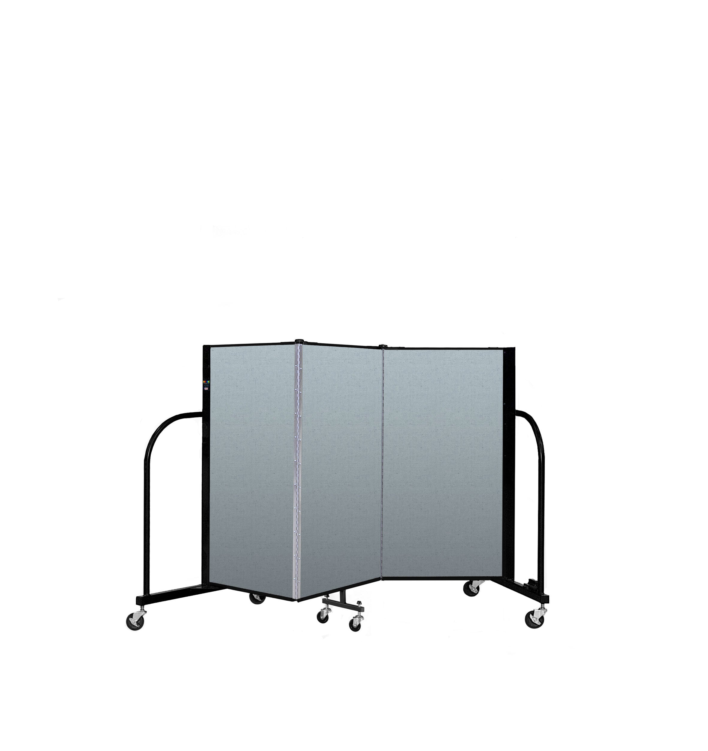 Signature Room Divider - 4'H x 5' 9"L - 3 Panel, Blue Tide, Vinyl