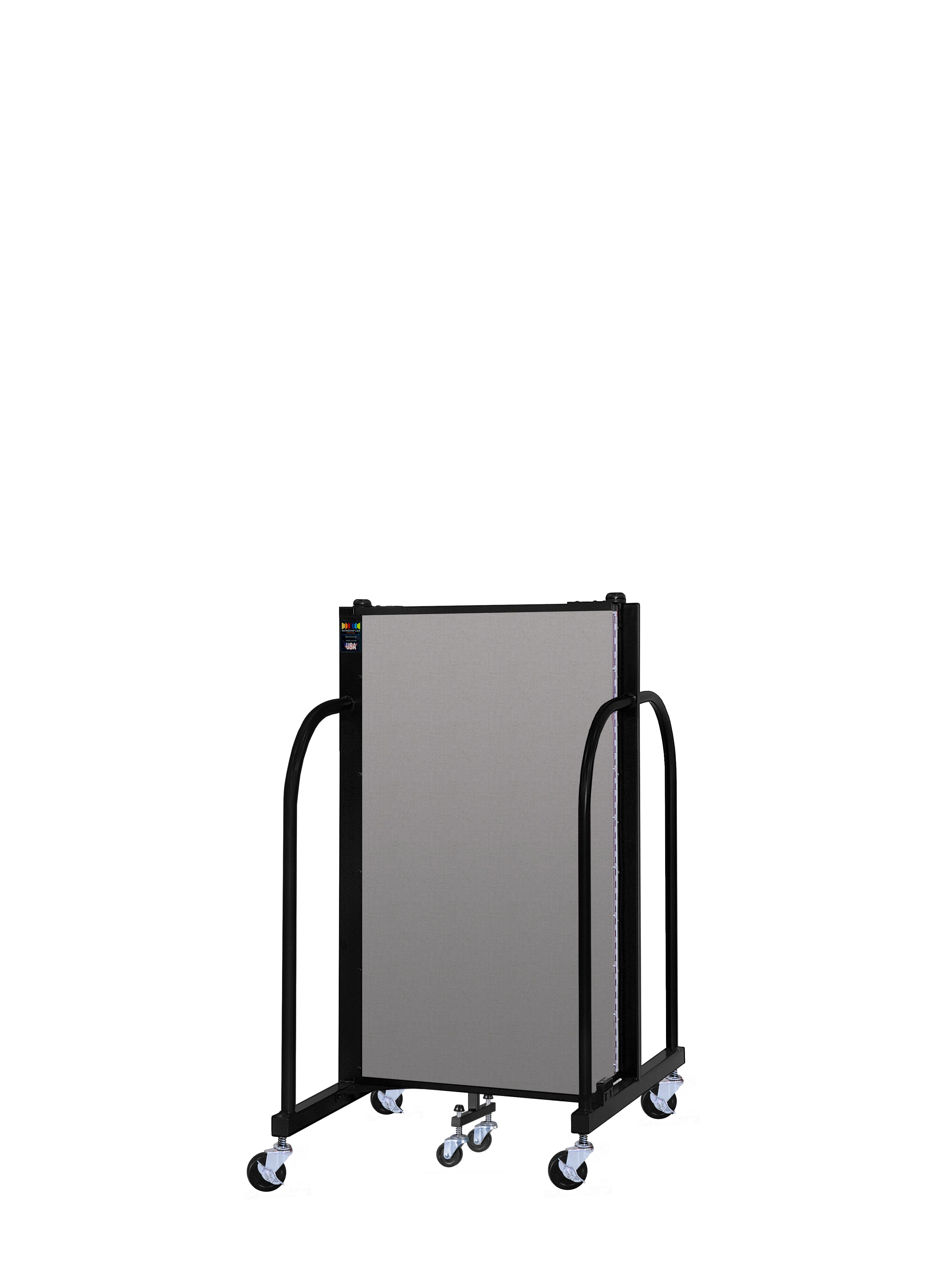 Signature Room Divider - 4'H x 5' 9"L - 3 Panel, Granite, Vinyl