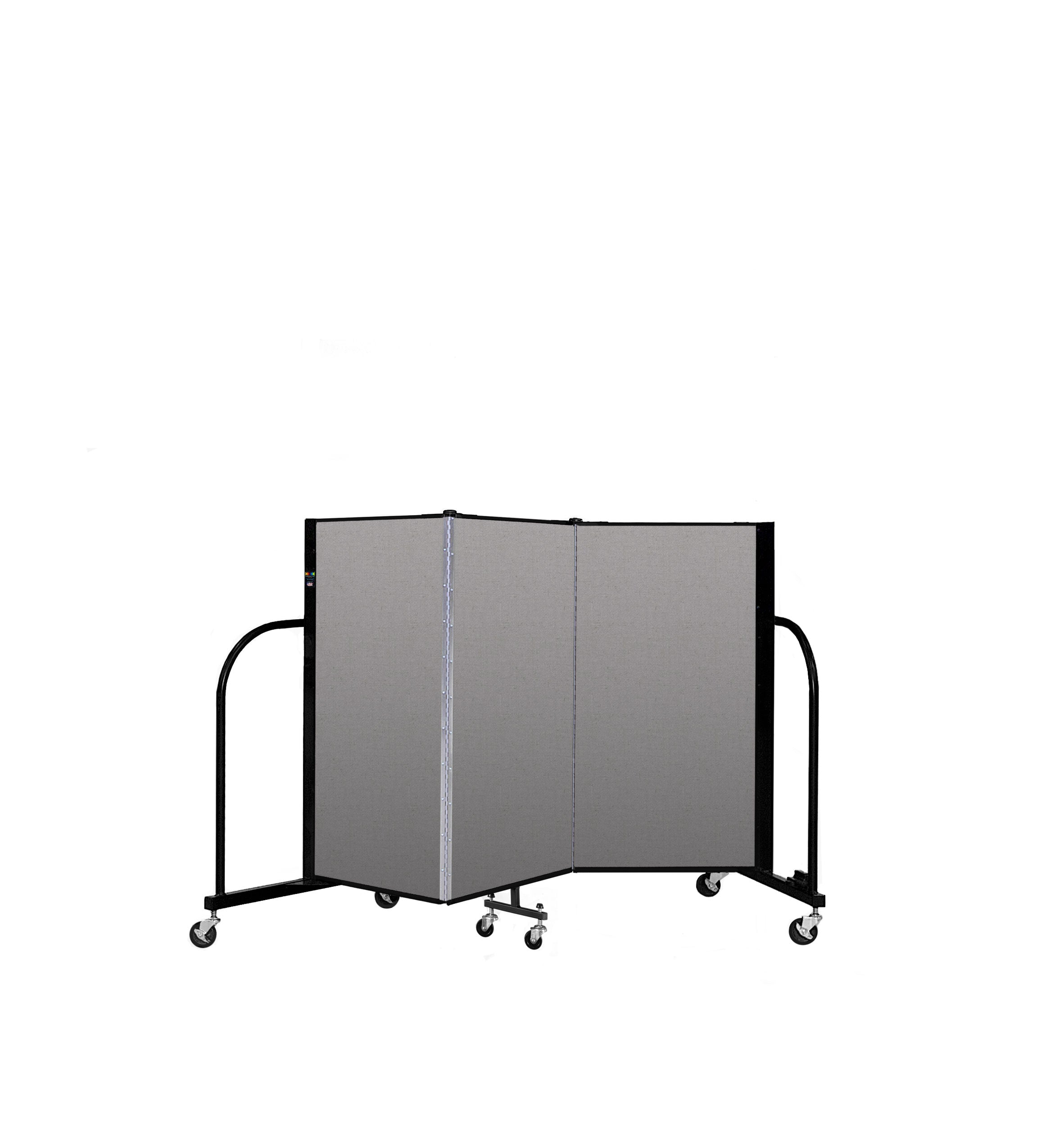 Signature Room Divider - 4'H x 5' 9"L - 3 Panel, Granite, Vinyl