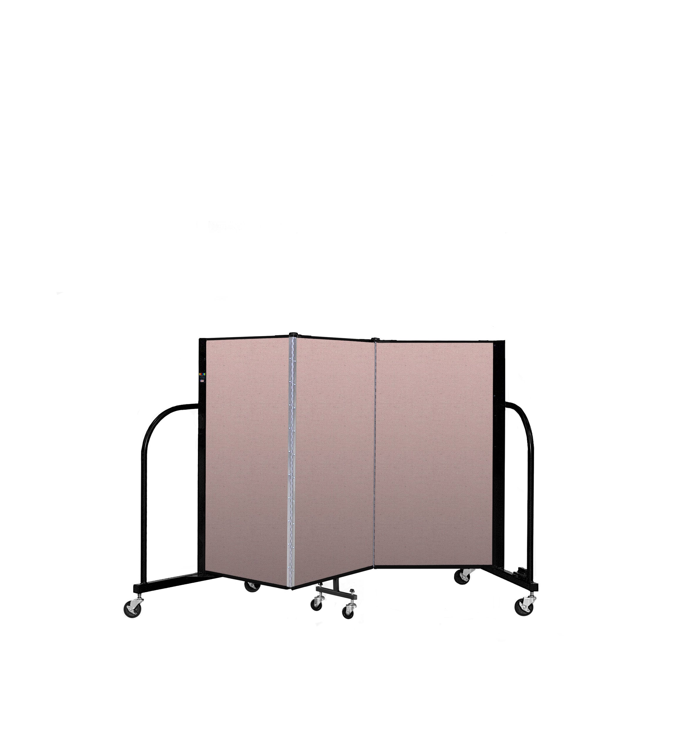 Signature Room Divider - 4'H x 5' 9"L - 3 Panel, Rasberry, Vinyl