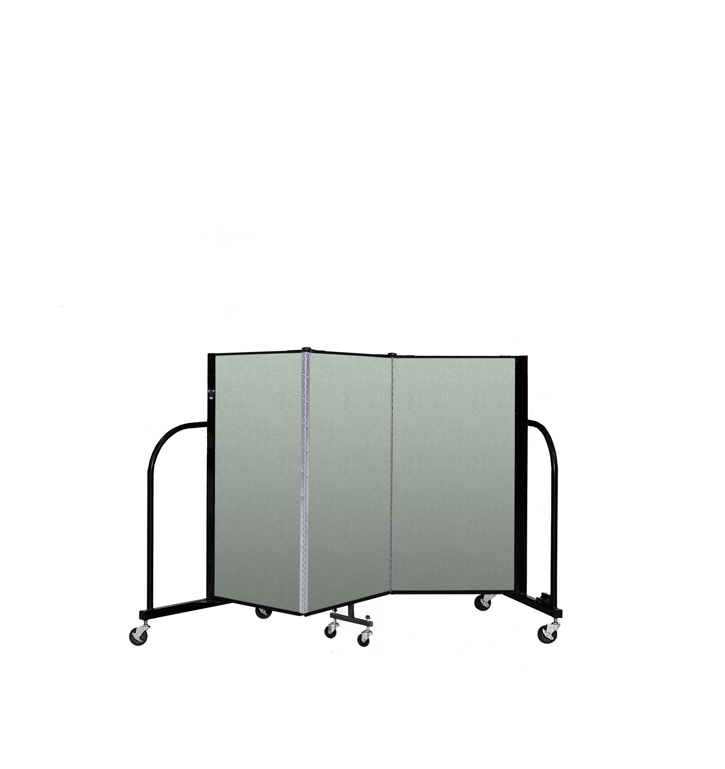 Signature Room Divider - 4'H x 5' 9"L - 3 Panel, Mint, Vinyl