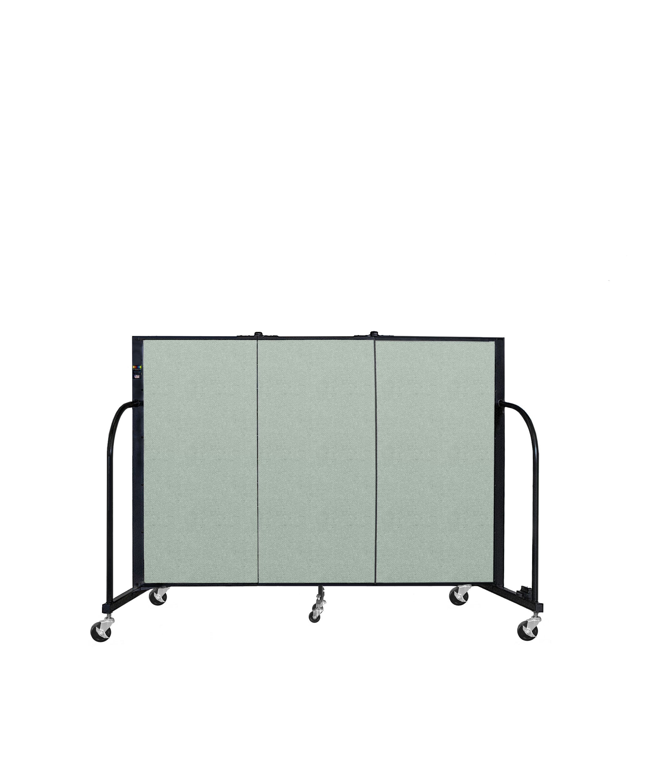 Signature Room Divider - 4'H x 5' 9"L - 3 Panel, Mint, Vinyl