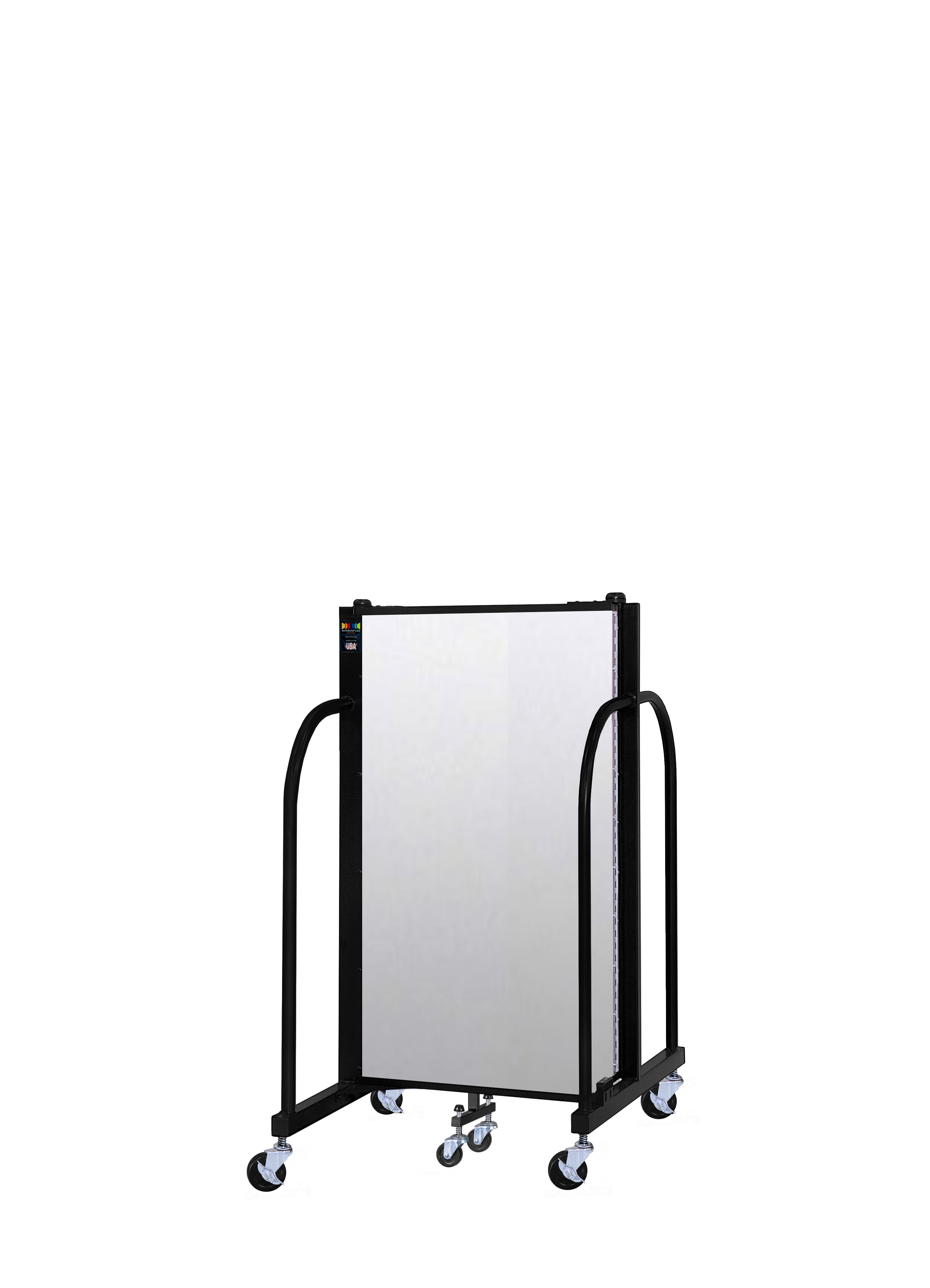Signature Room Divider - 4'H x 5' 9"L - 3 Panel, Ice, Vinyl