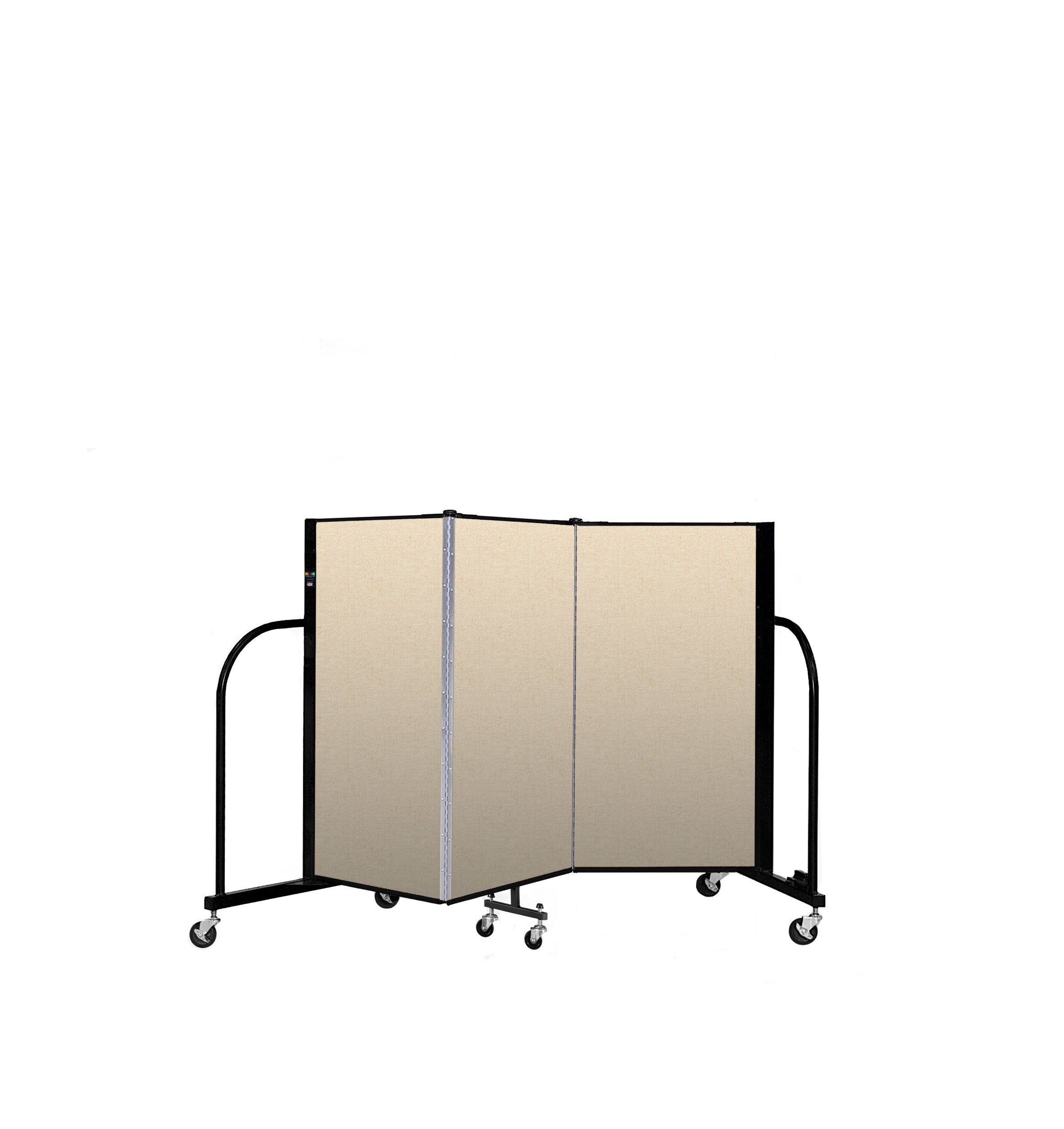 Signature Room Divider - 4'H x 5' 9"L - 3 Panel, Hazelnut, Vinyl