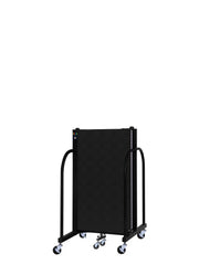 Signature Room Divider - 4'H x 5' 9"L - 3 Panel, Coal, Vinyl